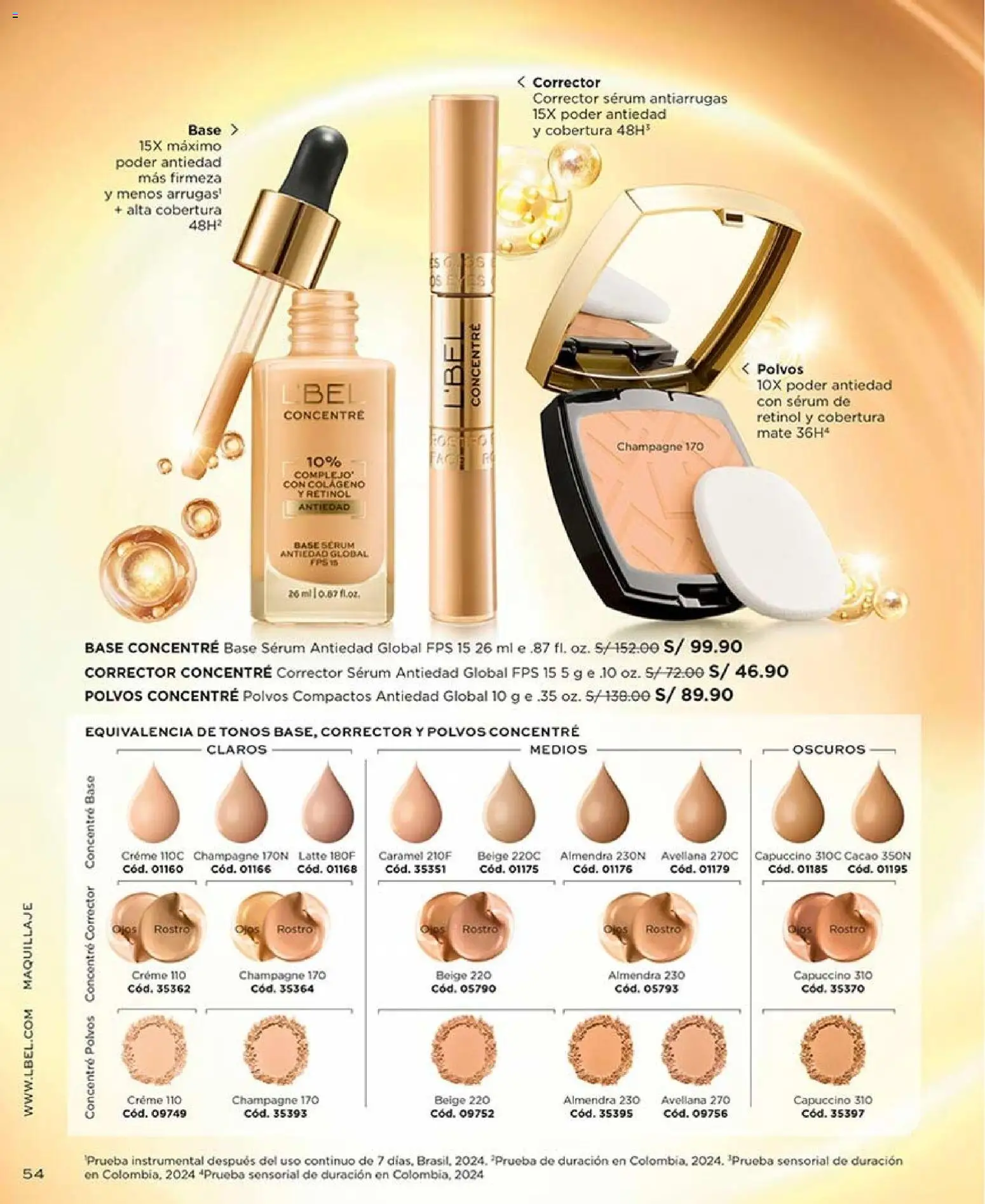 Catálogo L'Bel válido desde 02/08/2026 | Página: 54 | Productos: Cacao, Maquillaje, Corrector
