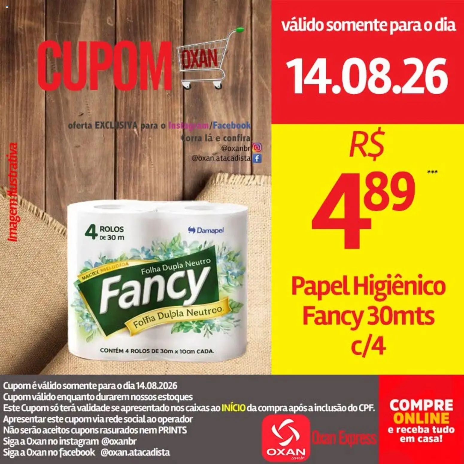Oxan Atacadista Folheto - válido de 14/08/2026 | Página: 18 | Produtos: Papel higiênico
