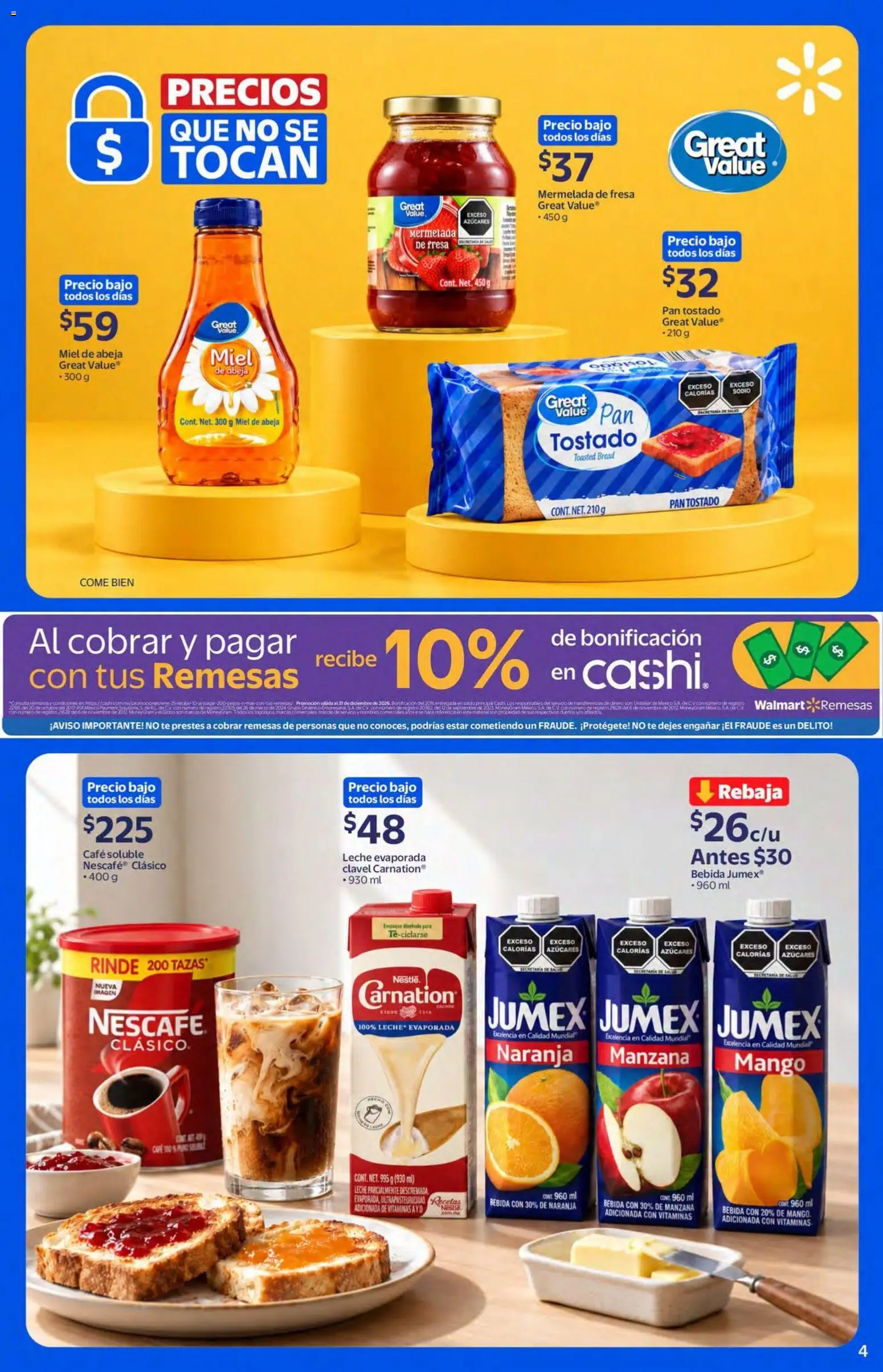 Nuevas ofertas de Walmart Express válidas en toda la República Mexicana desde el 21/10/2026. ¡Encuentra las mejores ofertas en Walmart Express folleto Precios que no se tocan! | Página: 4