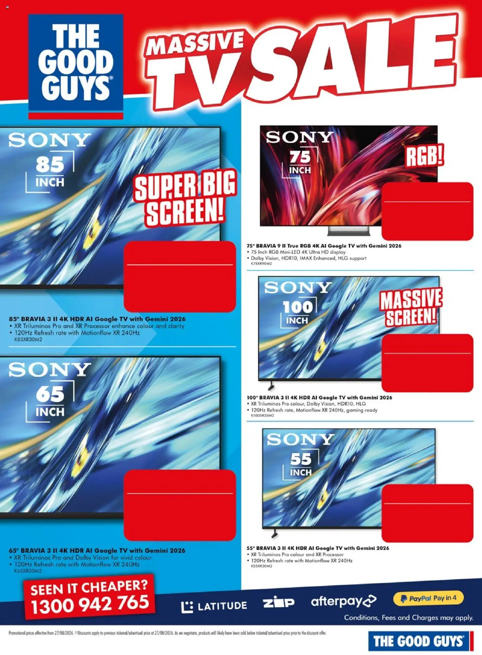 The Good Guys catalogue - valid from 26/08/2026 | Page: 7 | Products: Tv, Screen