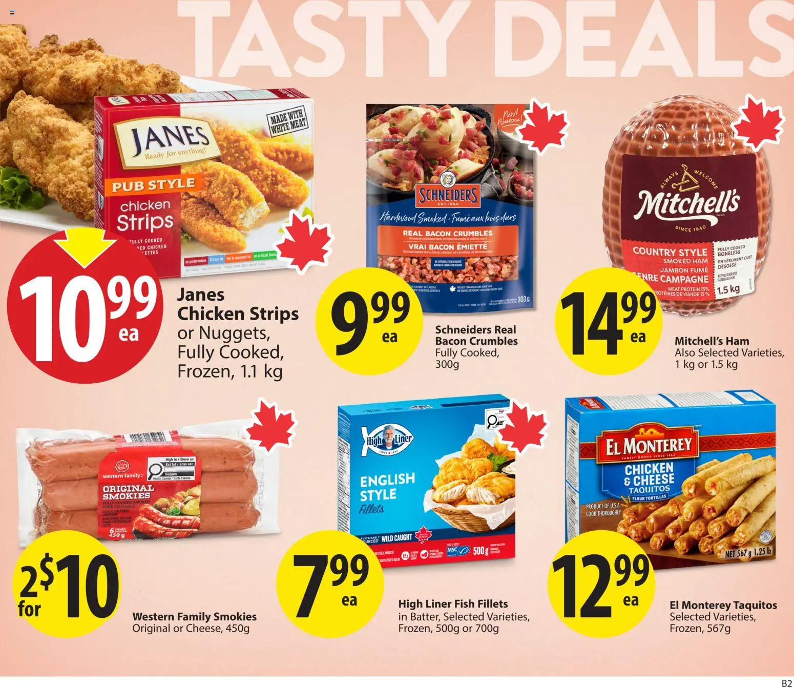 Save on foods flyer valid from 30.04.2026 | Page: 10 | Products: Fish, Cheese, Ham, Chicken