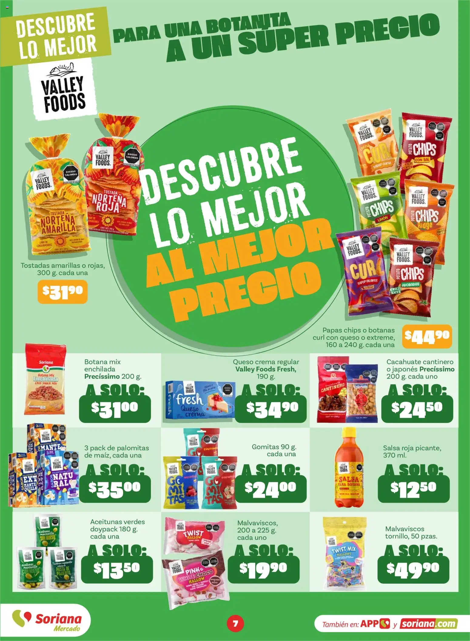 Nuevas ofertas de Soriana válidas en toda la República Mexicana desde el 18/09/2026. ¡Encuentra las mejores ofertas en Soriana Súper - Descubre lo mejor al mejor precio! | Página: 7 | Productos: Sal, Queso crema, Queso, Pimiento