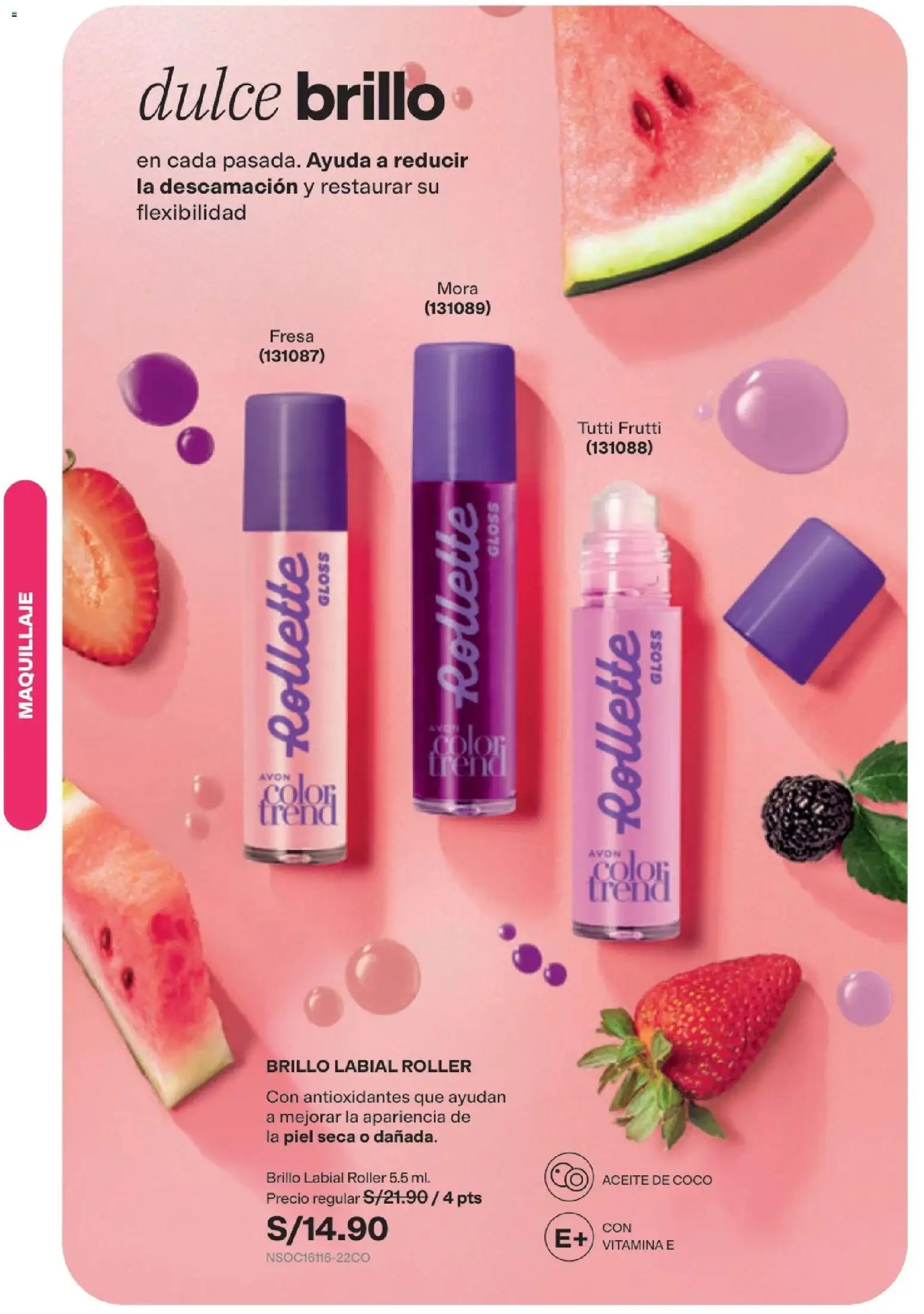 Catálogo Avon válido desde 15/09/2026 | Página: 45 | Productos: Aceite, Coco, Aceite de coco, Maquillaje