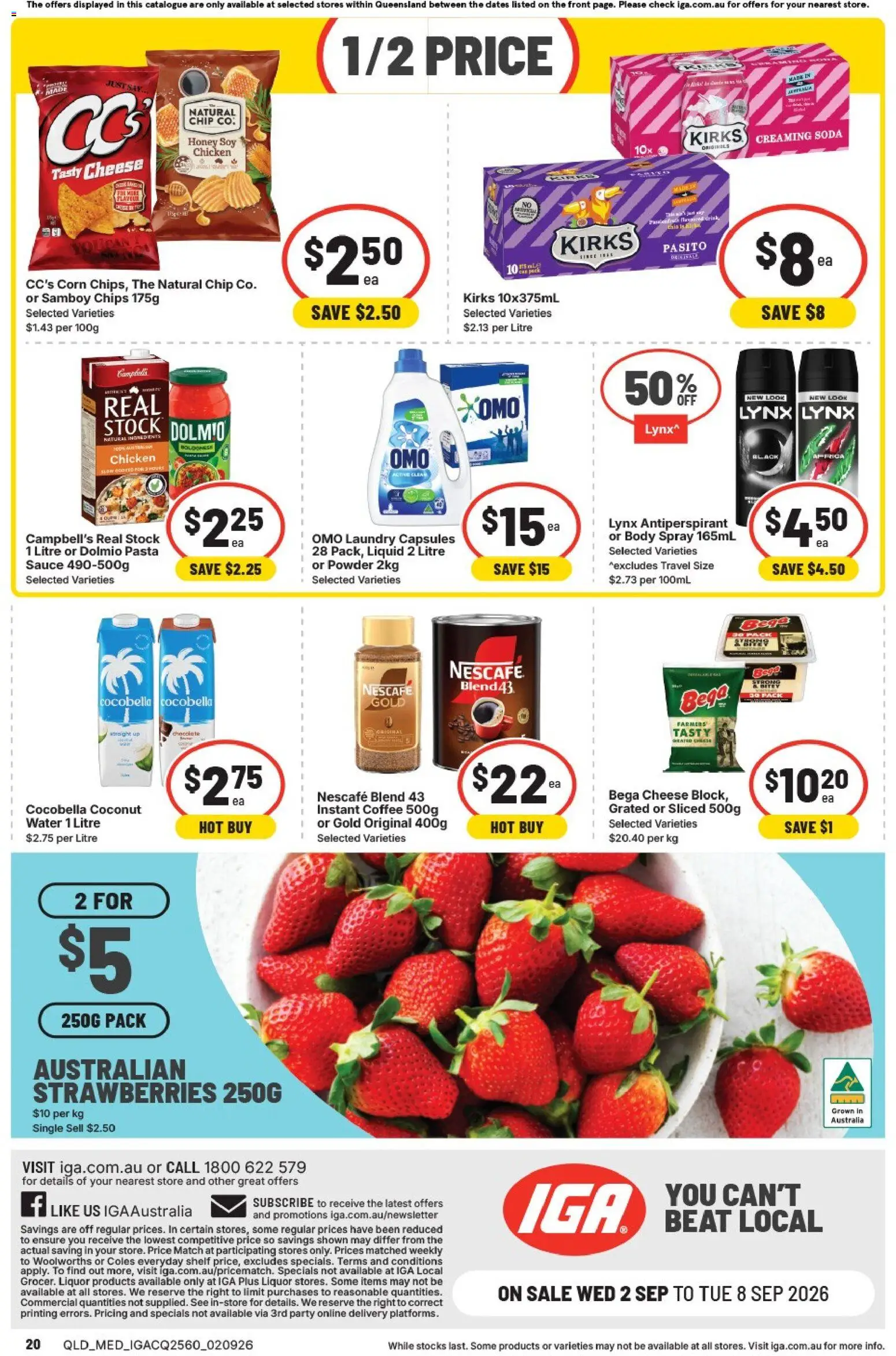 IGA catalogue - valid from 02/09/2026 | Page: 2 | Products: Shelf, Coffee, Pasta, Water