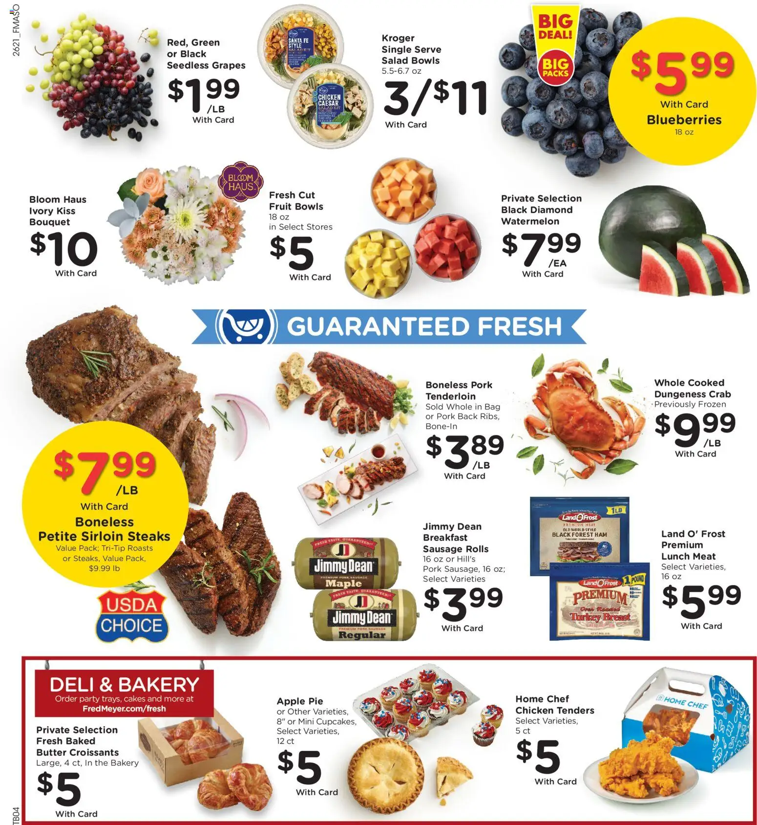 Fred Meyer Weekly Ad - valid from 06/24/2026 | Page: 13 | Products: Butter, Salad, Croissants, Bag