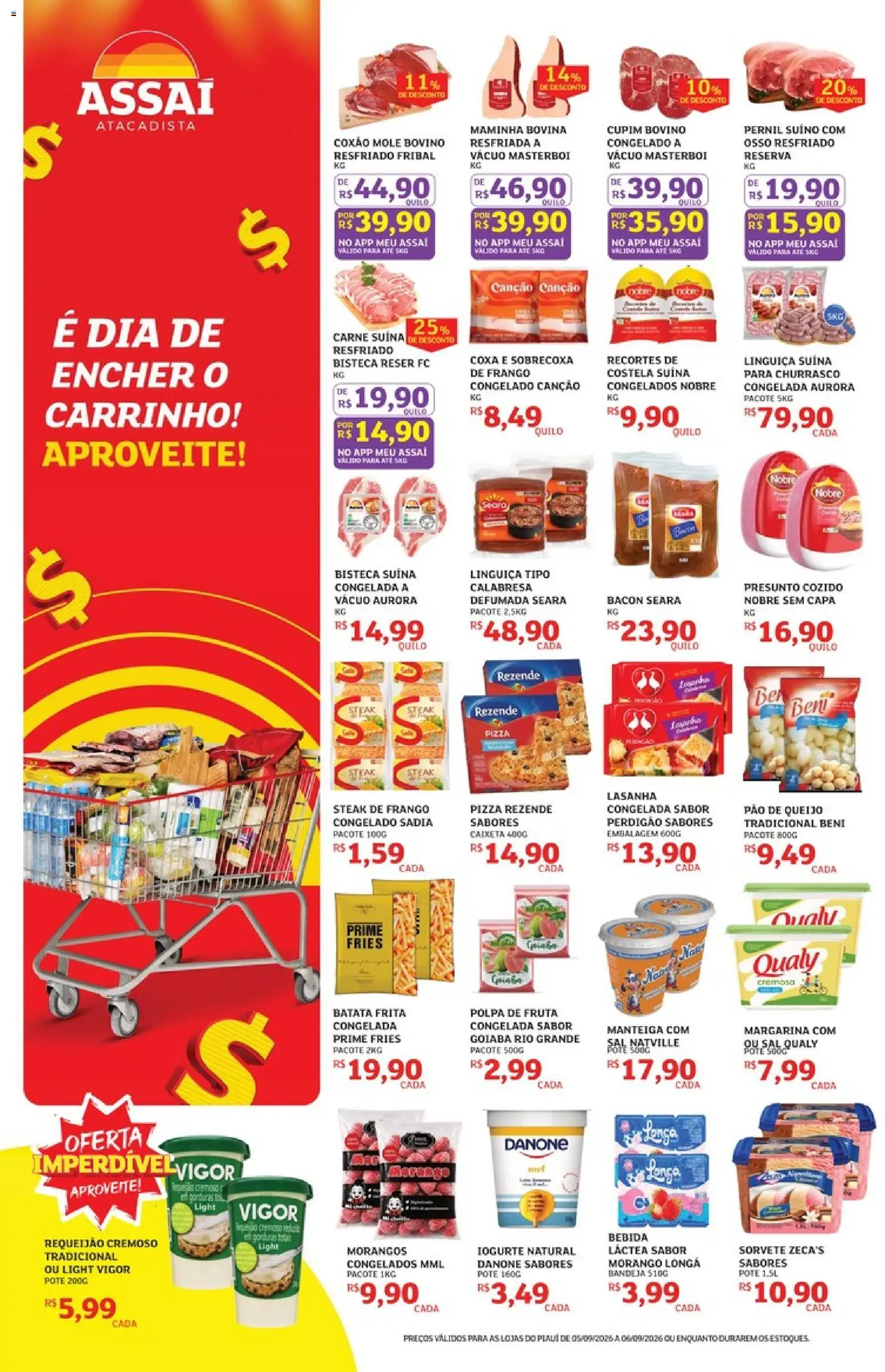 Assaí Atacadista Folheto - válido de 05/09/2026 | Página: 2 | Produtos: Carne, Lasanha, Frango, Pão de queijo