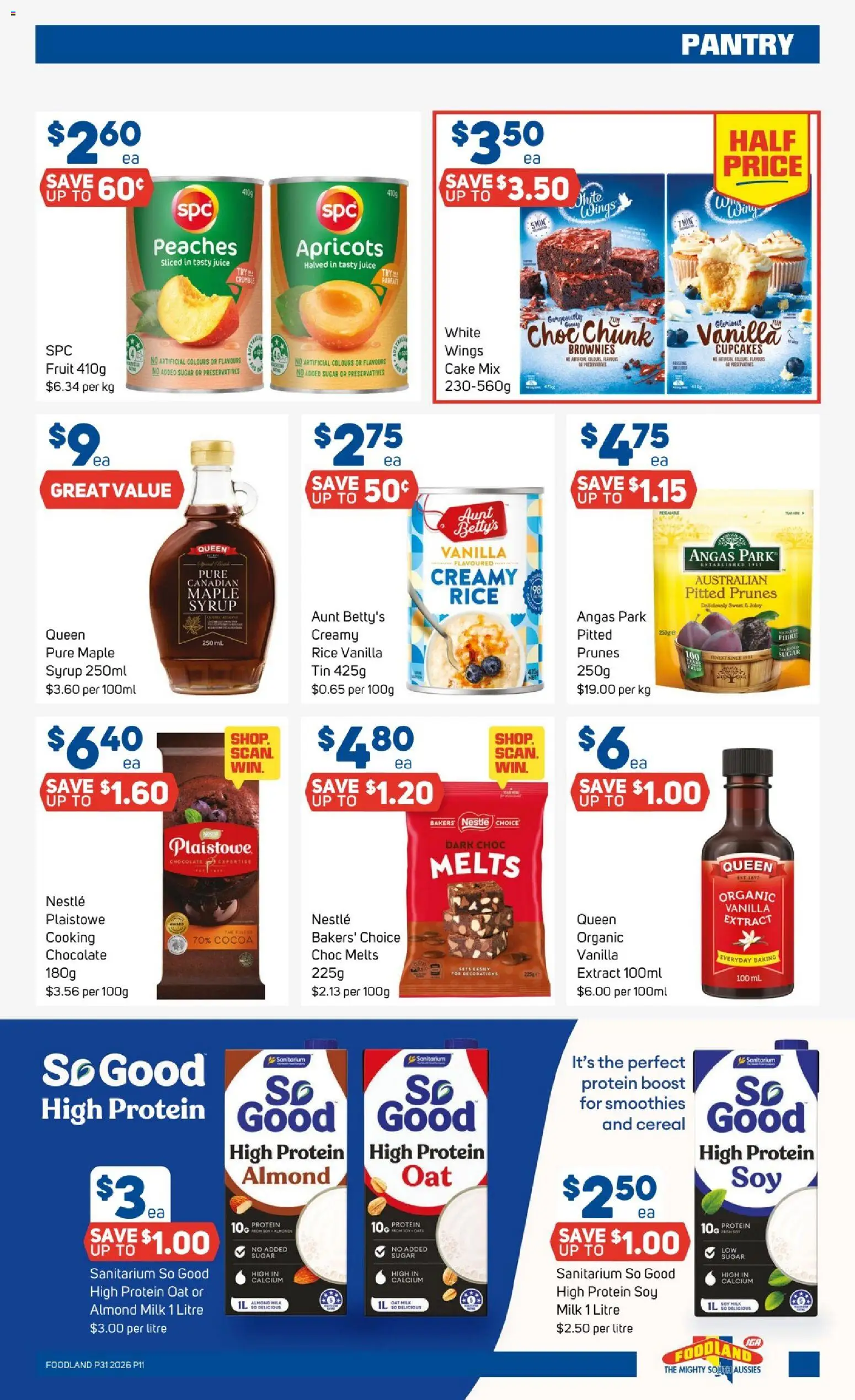 Foodland catalogue - valid from 29/07/2026 | Page: 11 | Products: Cocoa, Chocolate, Juice, Sugar