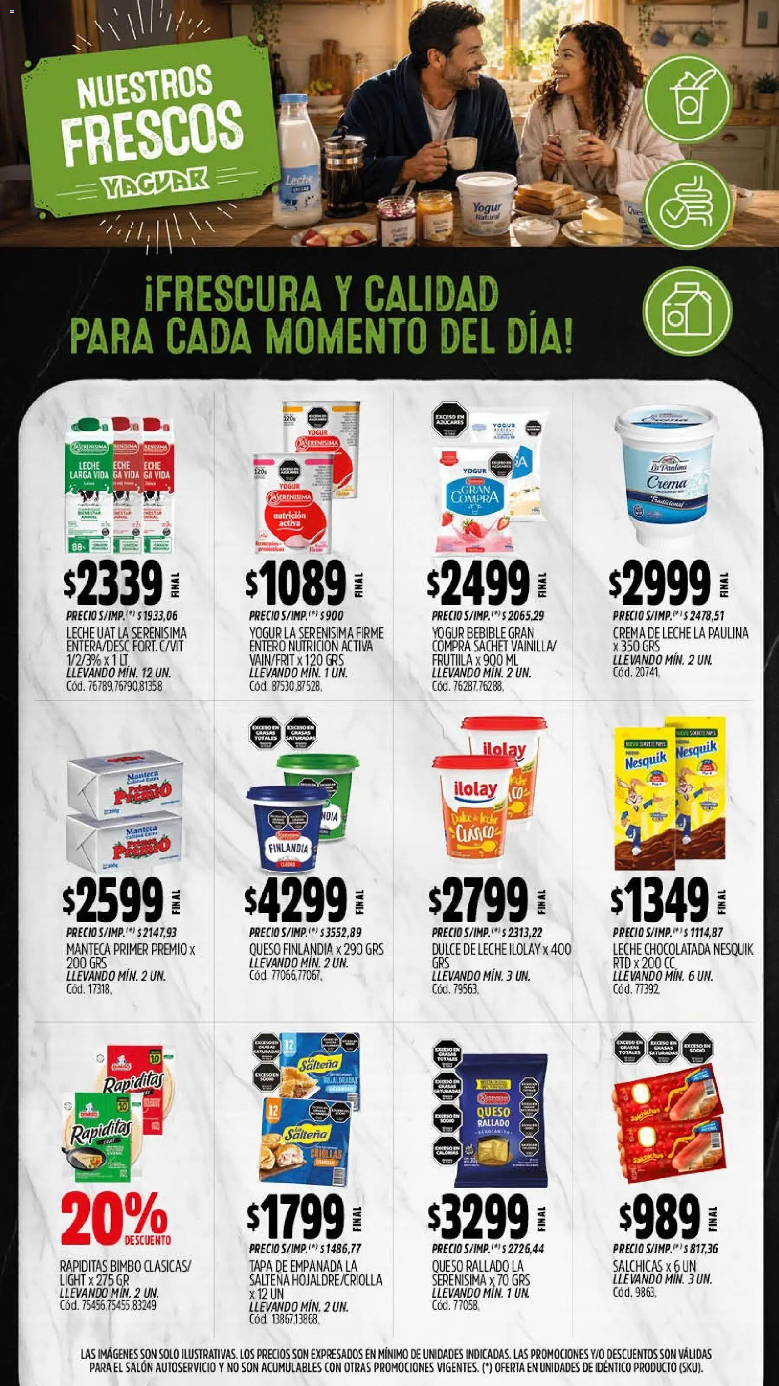 Yaguar - Oferta Semanal Misiones │ válido desde el 07/09/2026 | Página: 10 | Productos: Queso rallado, Dulce, Yogur, Chocolatada