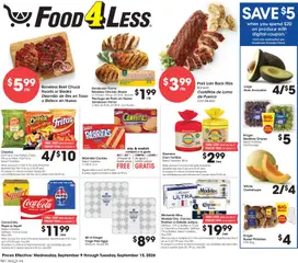 Preview of Food 4 Less weekly ads valid from 09/09/2026