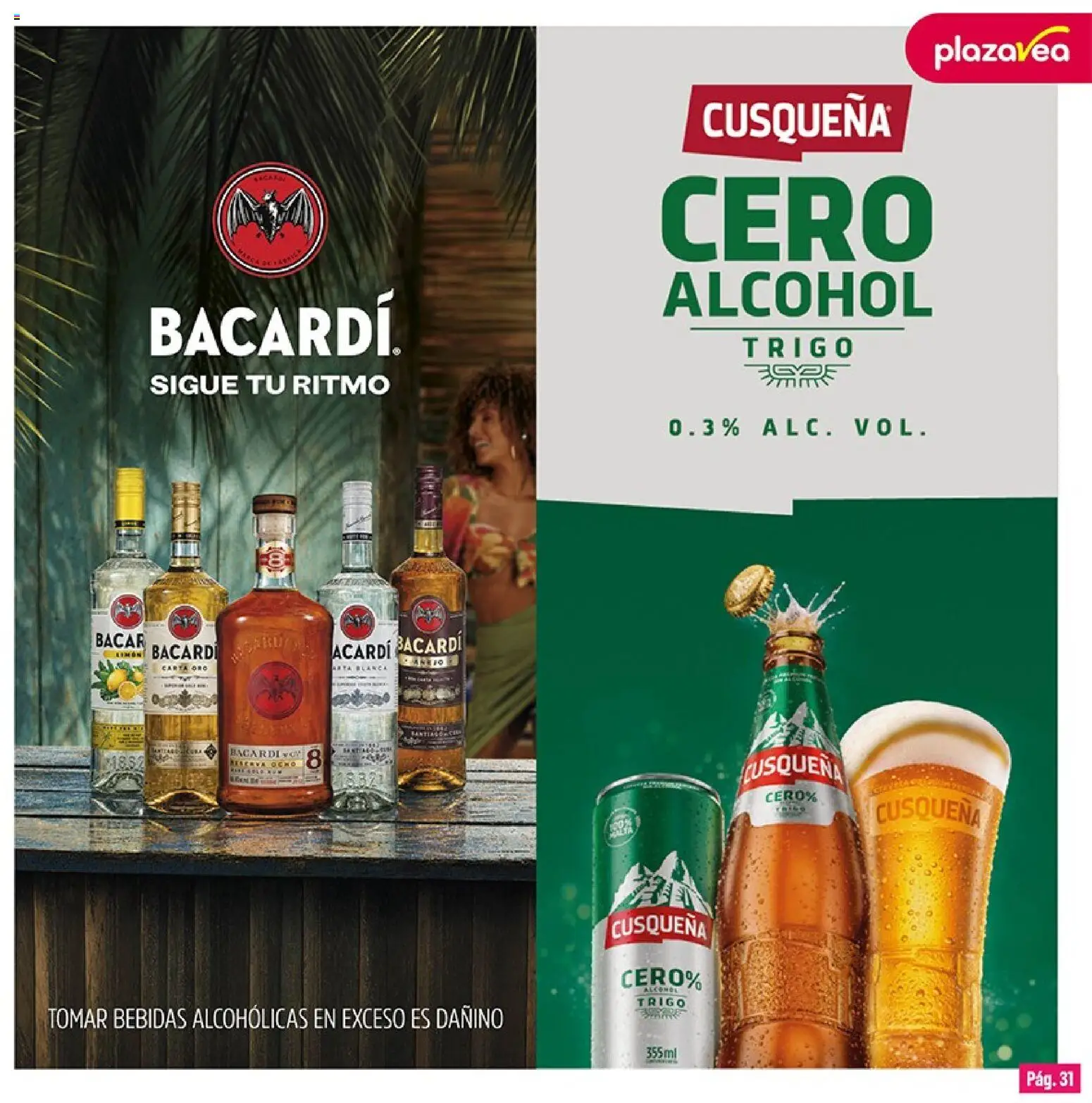 Catálogo Plaza Vea válido desde 01/09/2026 | Página: 31 | Productos: Alcohol, Bebidas