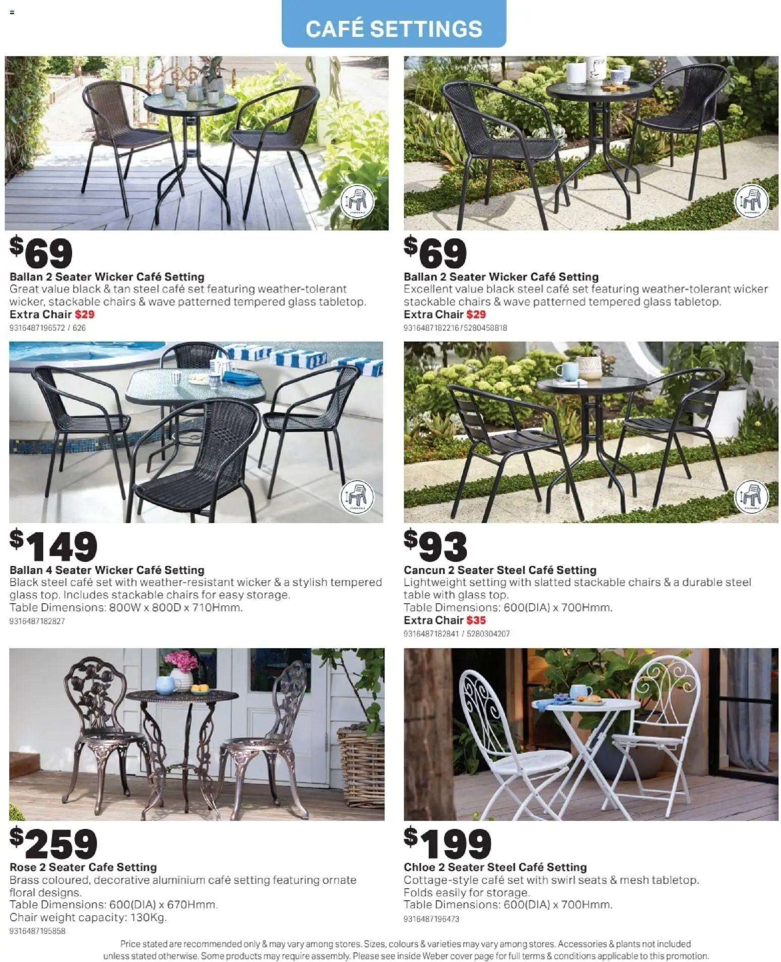 Mitre 10 catalogue - valid from 16/09/2026 | Page: 13 | Products: Table, Accessories, Weight, Chairs