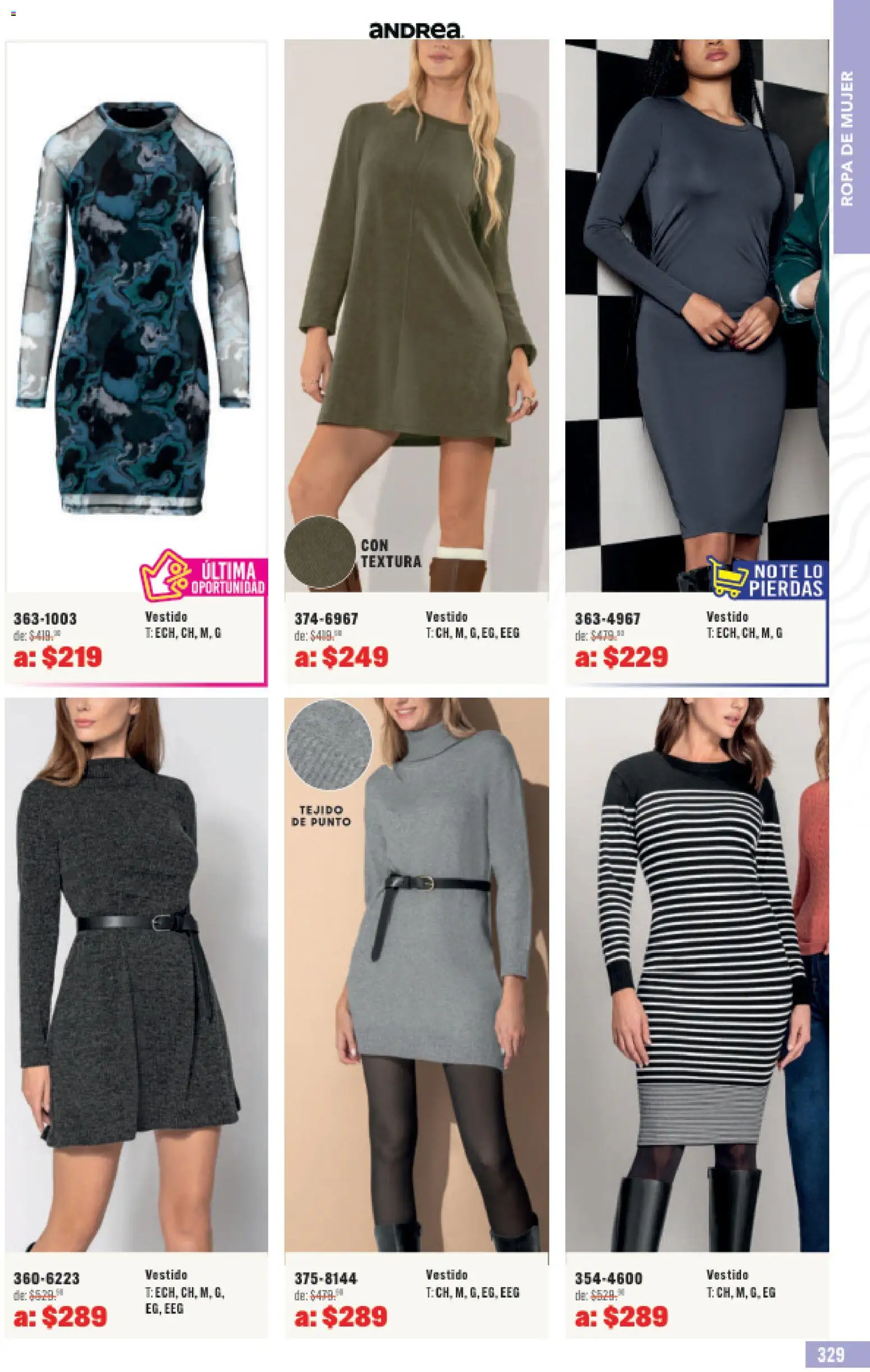 Nuevas ofertas de Andrea válidas en toda la República Mexicana desde el 31.05.2026. ¡Encuentra las mejores ofertas en Andrea catálogo Outlet! | Página: 329