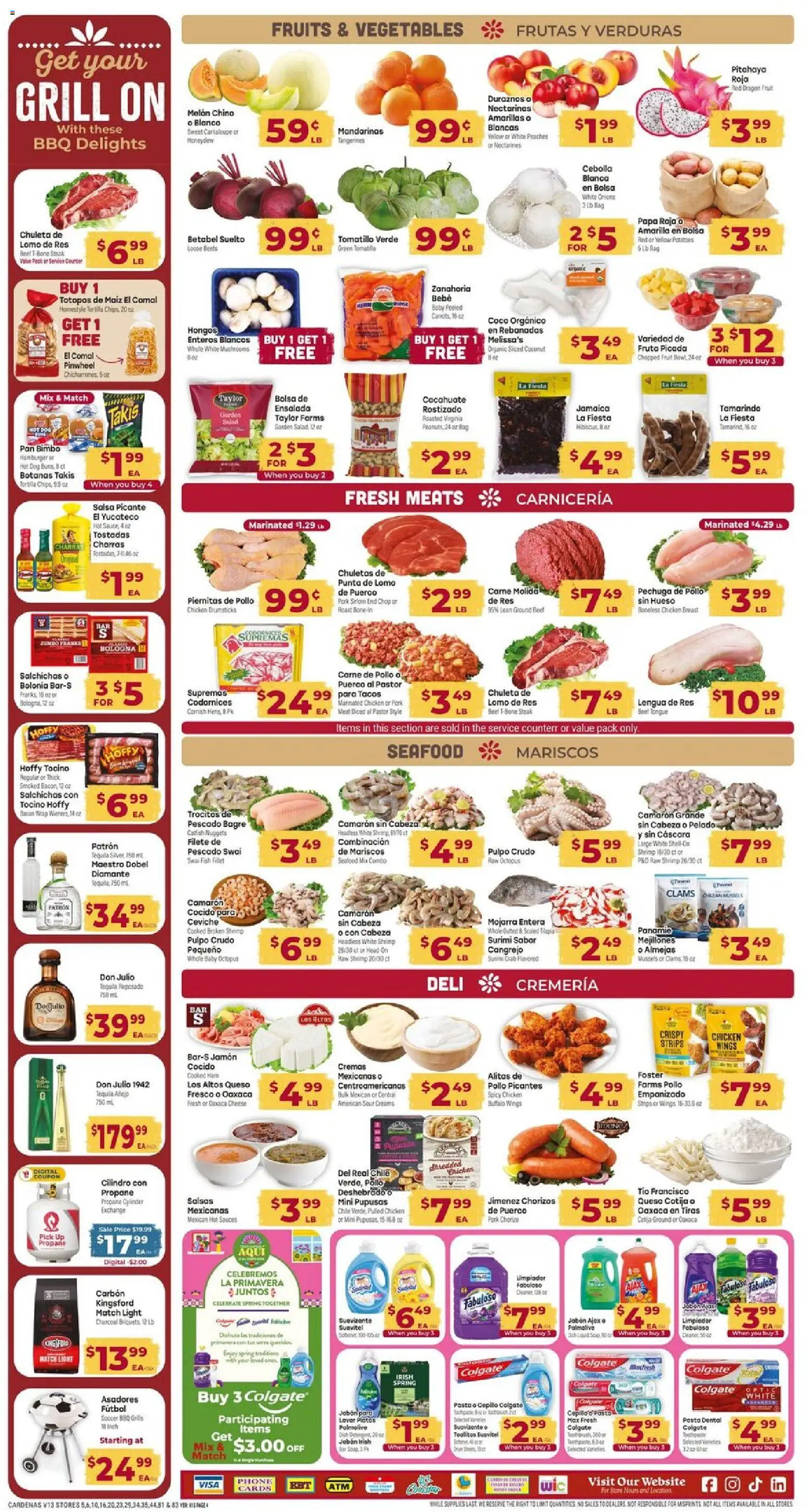 Cardenas Weekly Ad - CA - valid from 17.06.2026 | Page: 4 | Products: Peaches, Beef, Fruits, Melon