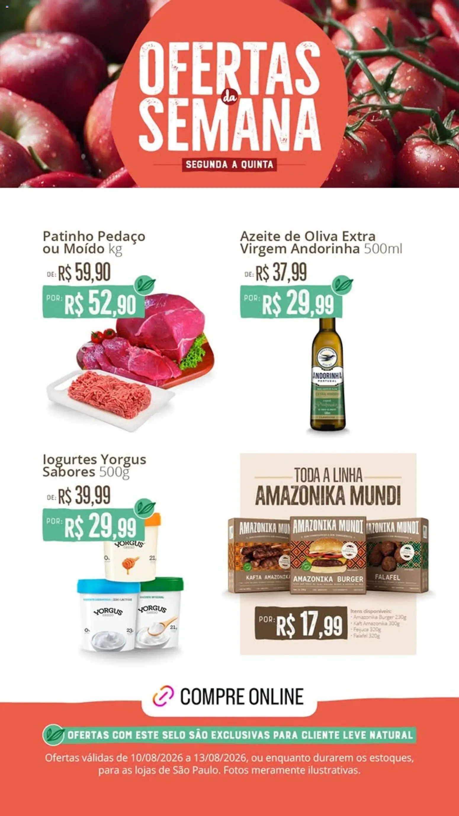 Natural da Terra Folheto - válido de 10/08/2026 | Página: 2 | Produtos: Azeite de oliva, Azeite
