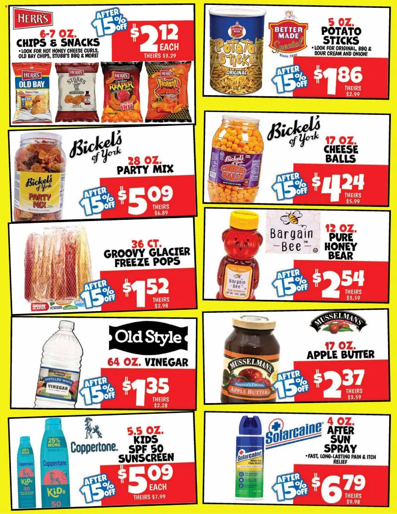 Ollie's Weekly Ad - valid from 07/02/2026 | Page: 4 | Products: Vinegar, Butter, Sunscreen, Onion