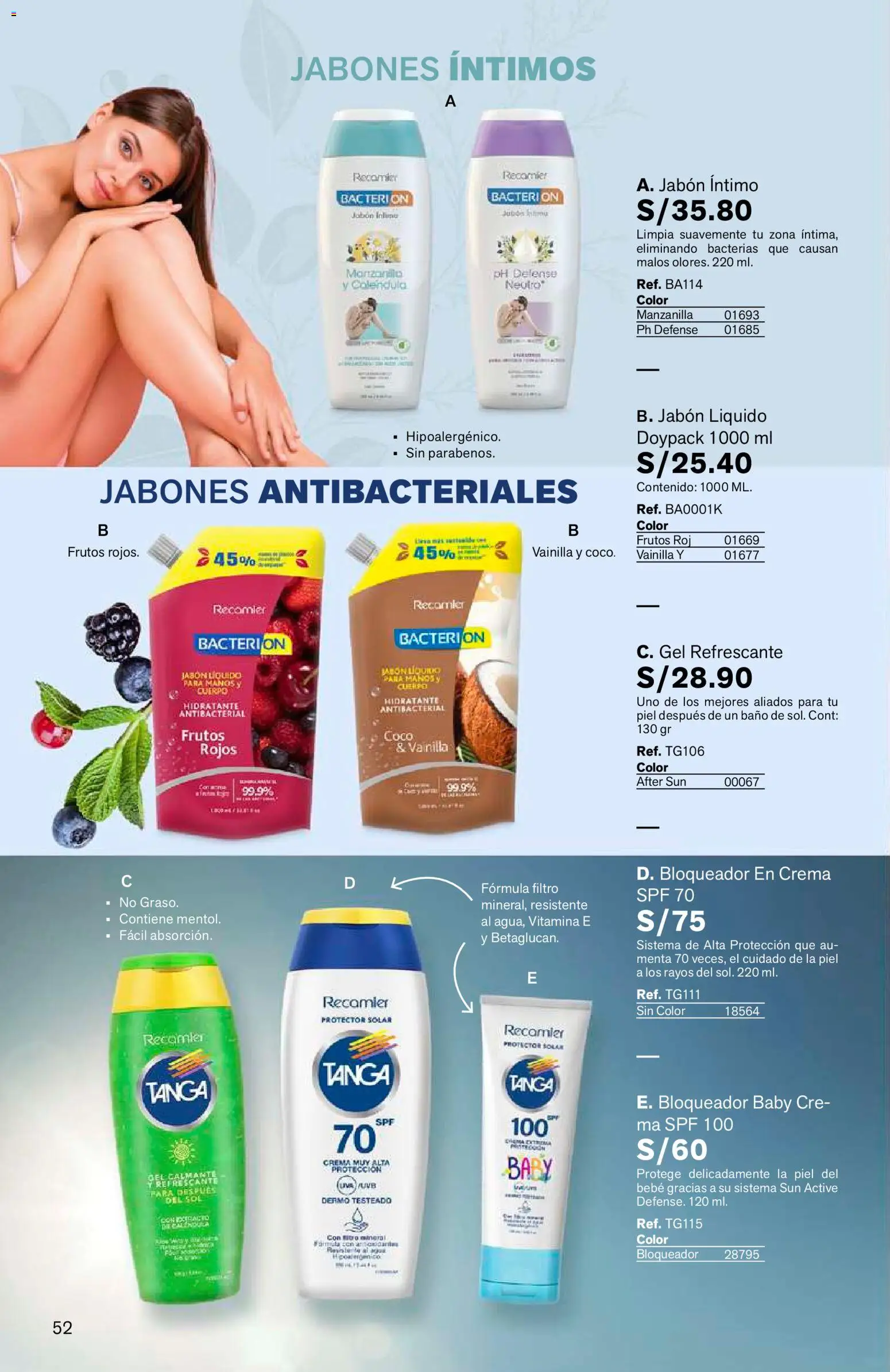 Catálogo Leonisa válido desde 24/08/2026 | Página: 52 | Productos: Jabón, Baño, Crema, Coco