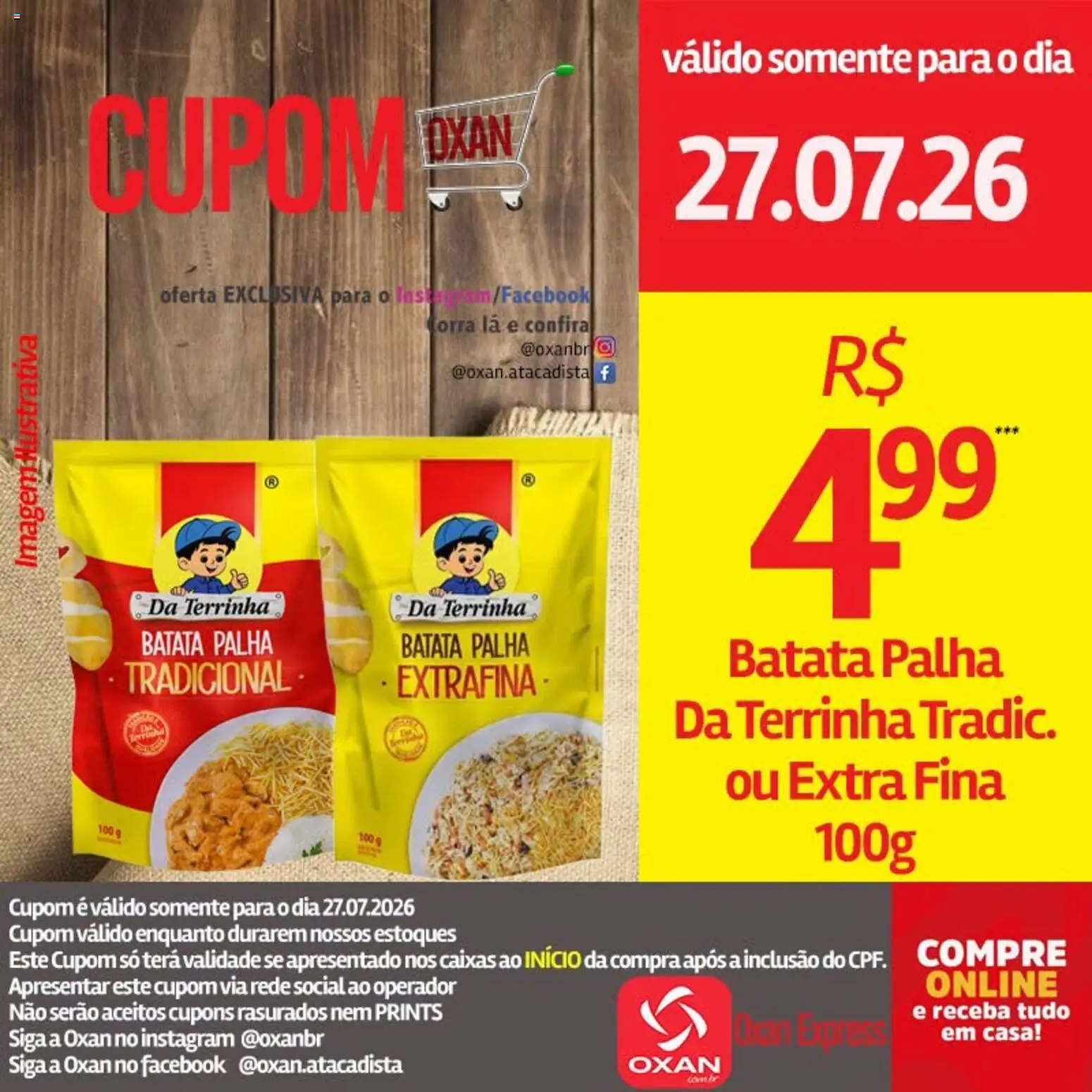 Oxan Atacadista Folheto - válido de 27/07/2026 | Página: 15 | Produtos: Batata palha, Batata