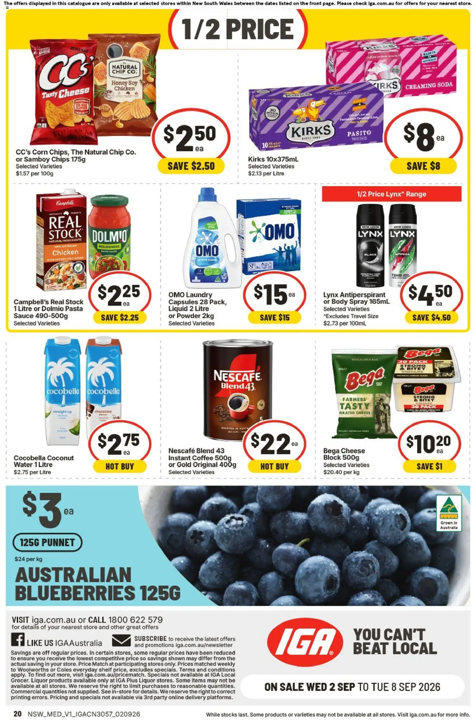 IGA catalogue - valid from 02/09/2026 | Page: 2 | Products: Shelf, Honey, Chicken, Antiperspirant