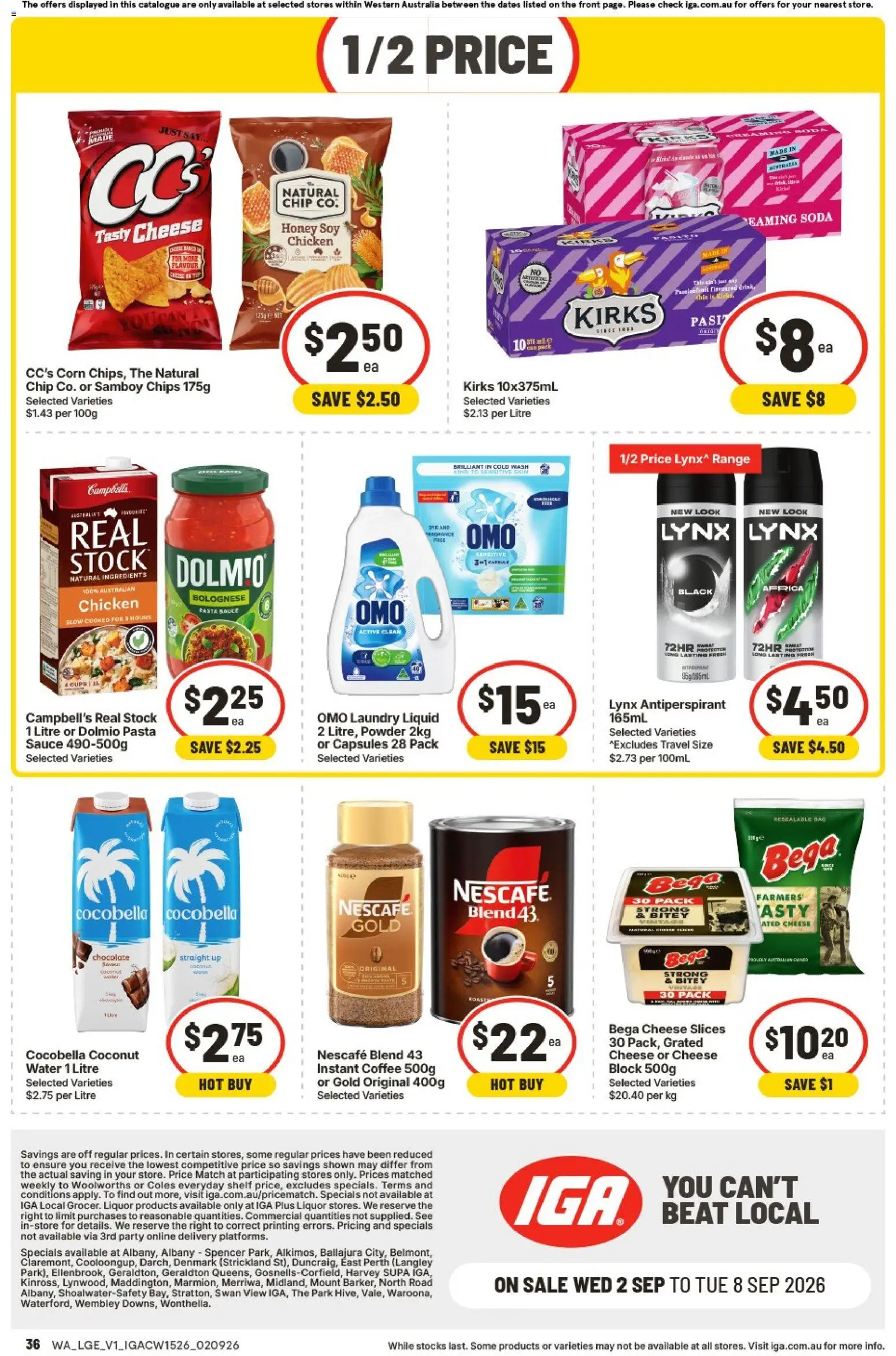 IGA catalogue - valid from 02/09/2026 | Page: 2 | Products: Chocolate, Chicken, Pasta, Instant coffee