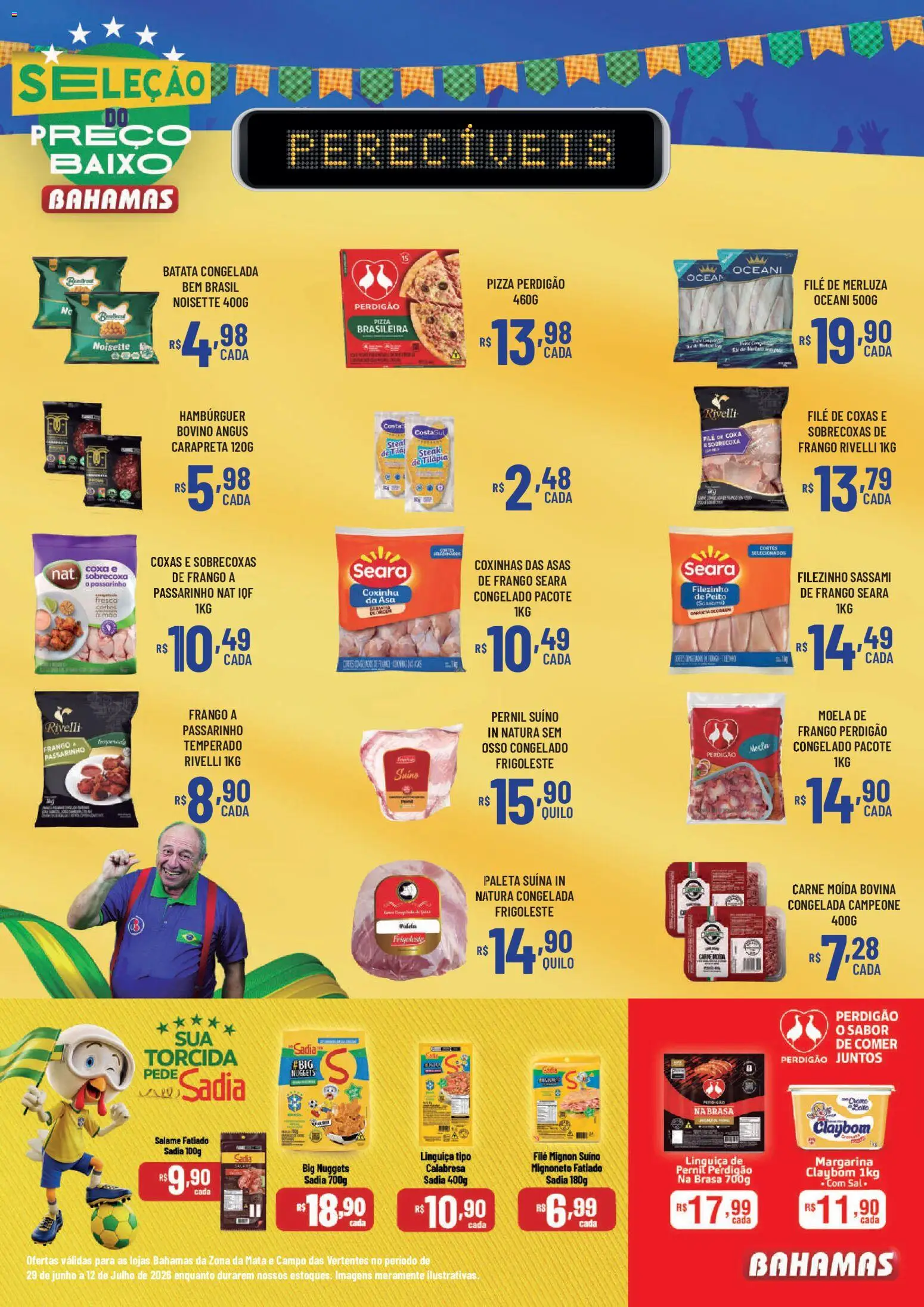 Bahamas Supermercados Folheto - válido de 29/06/2026 | Página: 12 | Produtos: Filé mignon, Pernil, Baixo, Margarina