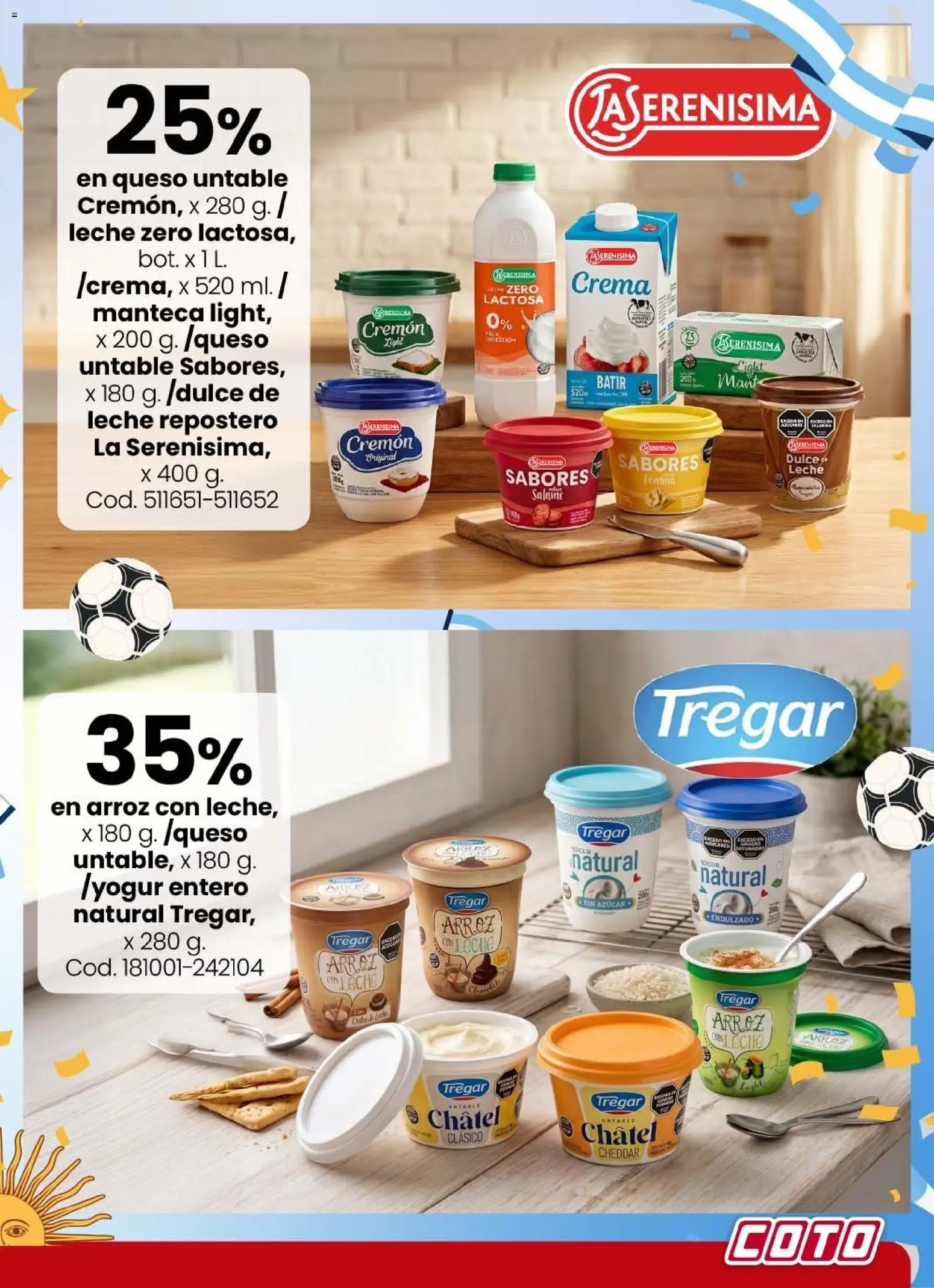 Coto - Ofertas │ válido desde el 08.06.2026 | Página: 19 | Productos: Azucar, Leche, Manteca, Crema