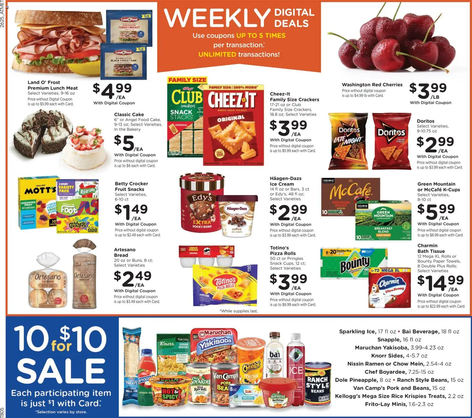Kroger Weekly Ad - valid from 07/22/2026 | Page: 3 | Products: Bakery, Cherries, Ham, Ice cream