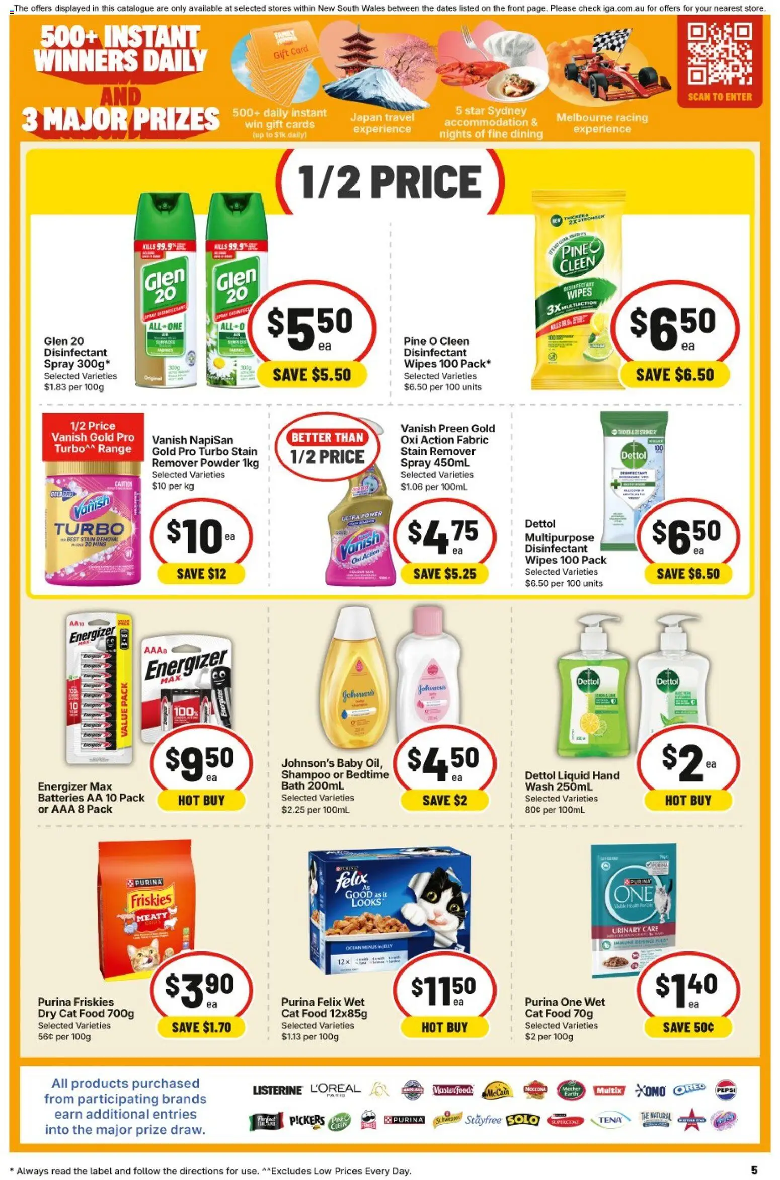 IGA catalogue - valid from 22/07/2026 | Page: 6 | Products: Powder, Shampoo, Stain remover, Batteries