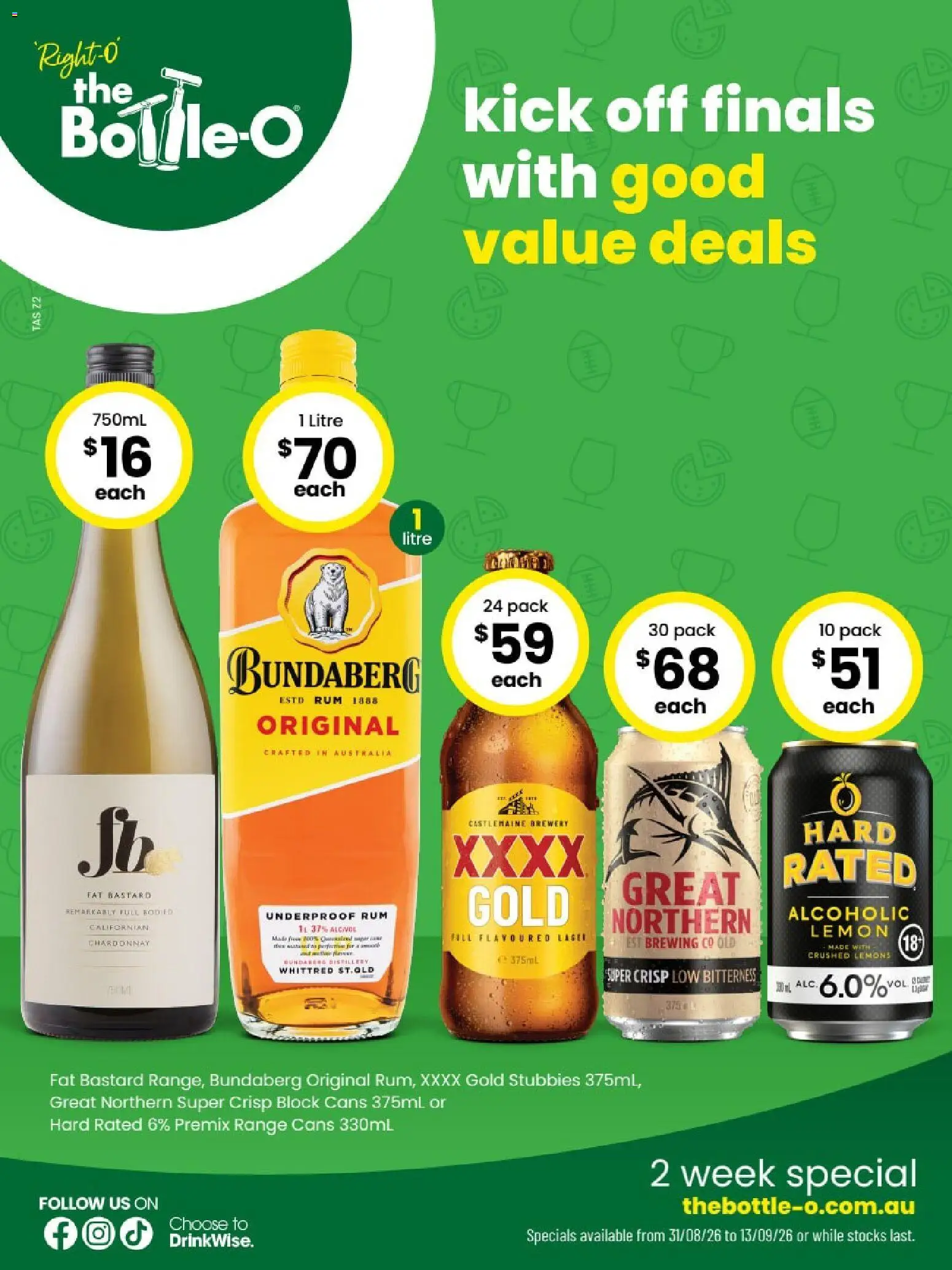 The Bottle-O catalogue - valid from 31/08/2026 | Page: 1 | Products: Rum, Lemon, Lemons
