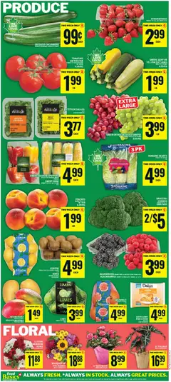 Preview of Food Basics weekly flyer / circulaire from shop Food Basics valid from Jul 2, 2026 | Page: 8 | Products: Strawberries, Turkey, Cheese, Tomatoes