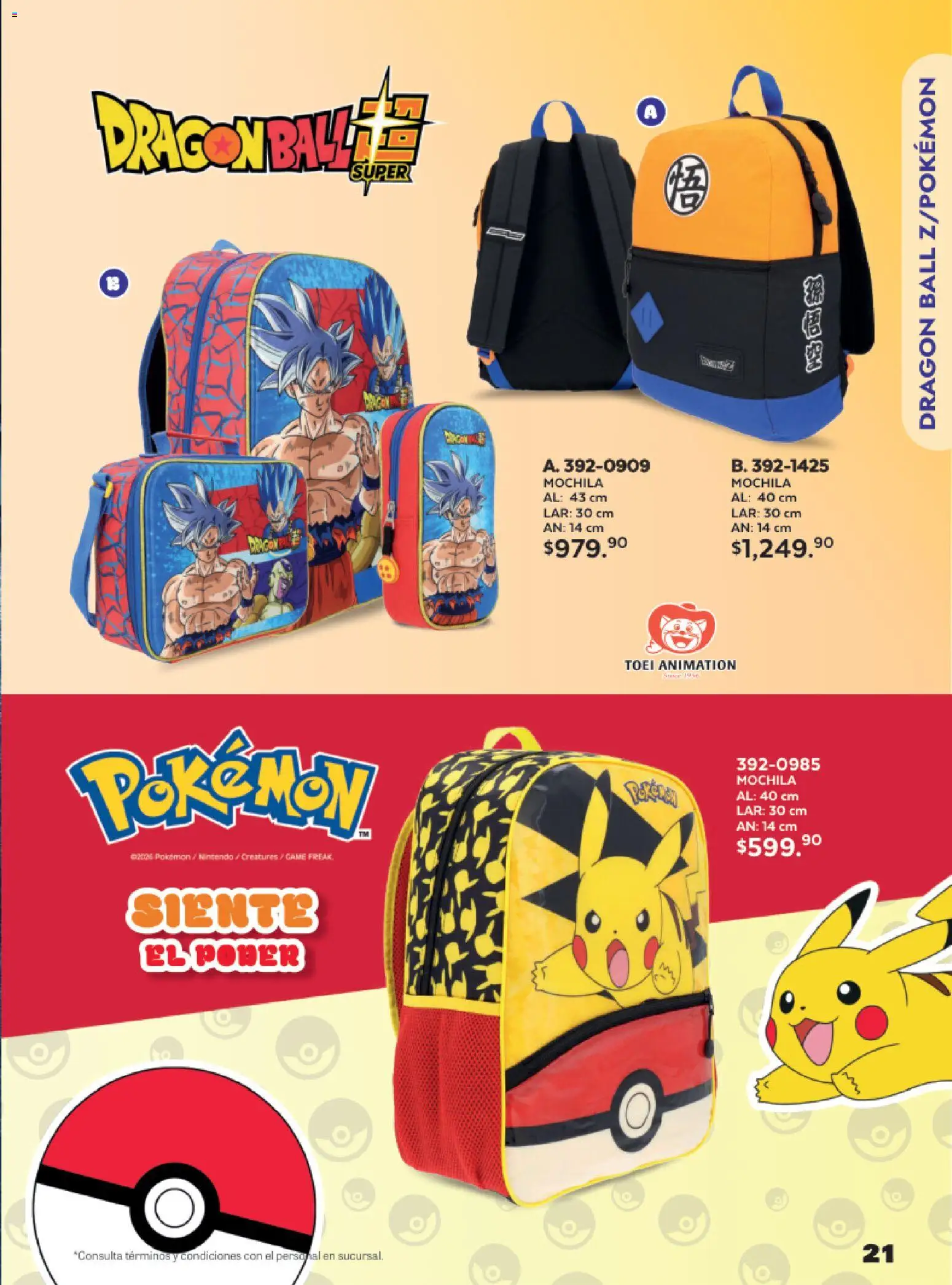 Nuevas ofertas de Andrea válidas en toda la República Mexicana desde el 24.05.2026. ¡Encuentra las mejores ofertas en Andrea catálogo Lo más divertindo en ropa! | Página: 21 | Productos: Mochila