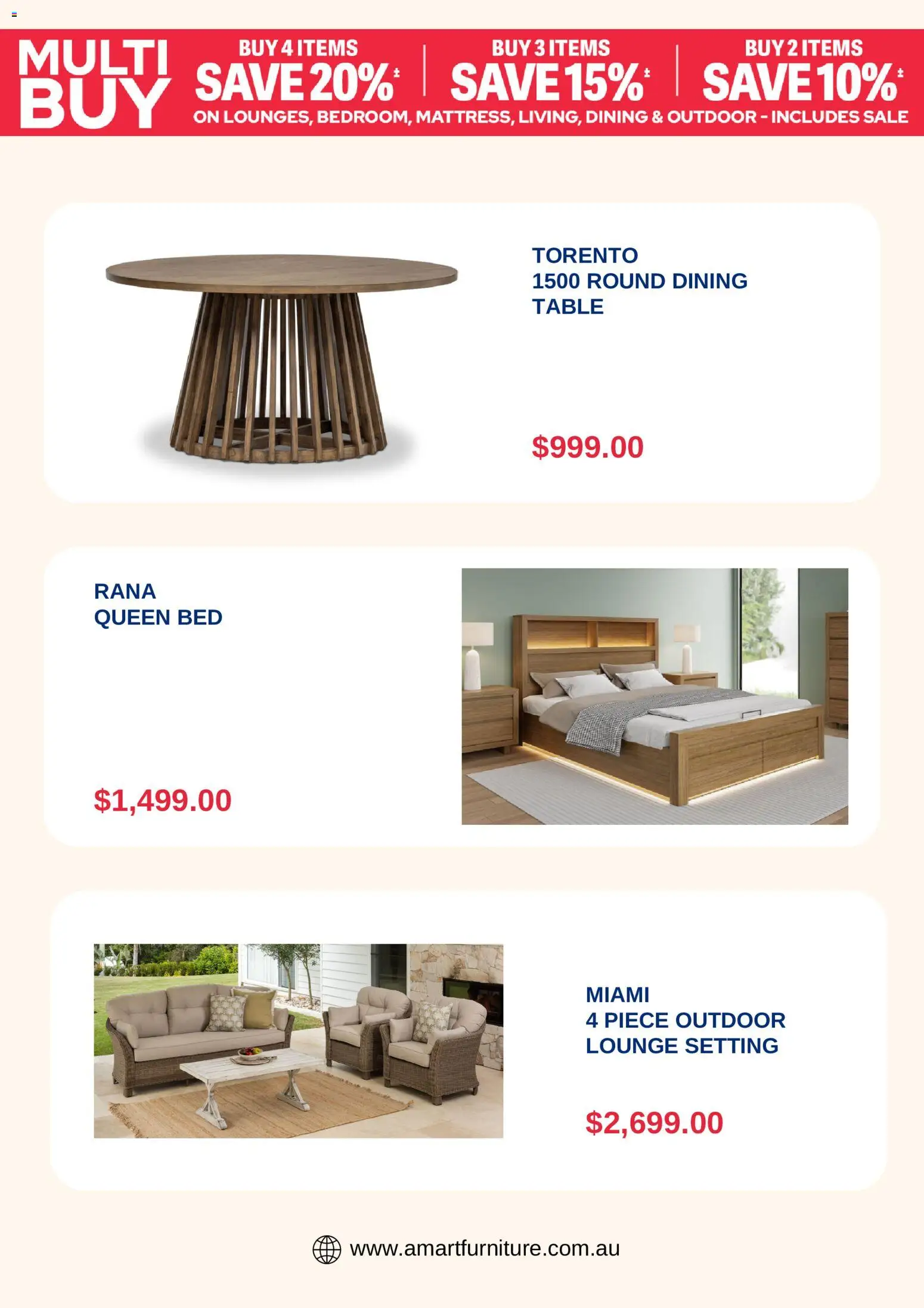 Amart Furniture catalogue - valid from 22.05.2026 | Page: 5 | Products: Table, Bed
