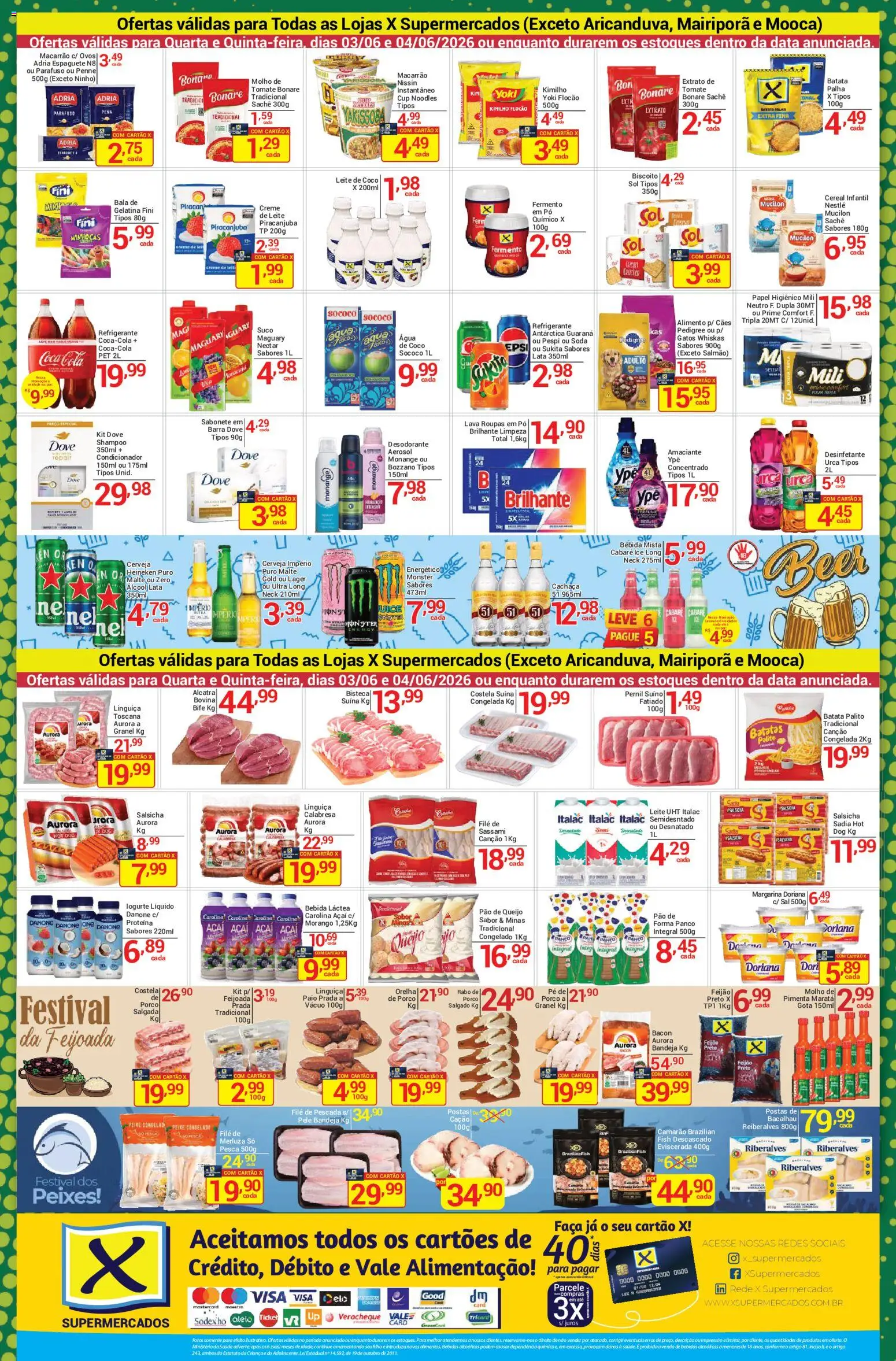 X Supermercados Folheto - válido de 03.06.2026 | Página: 2 | Produtos: Pó, Salmão, Bacalhau, Margarina