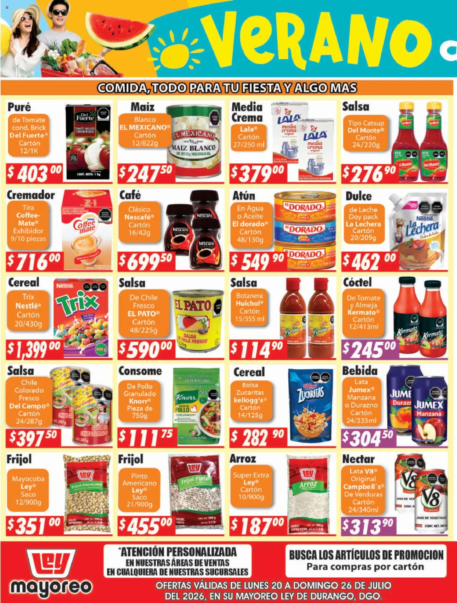 Nuevas ofertas de Casa Ley válidas en toda la República Mexicana desde el 20/07/2026. ¡Encuentra las mejores ofertas en Casa Ley folleto Durango! | Página: 5 | Productos: Maíz, Durazno, Aceite, Arroz