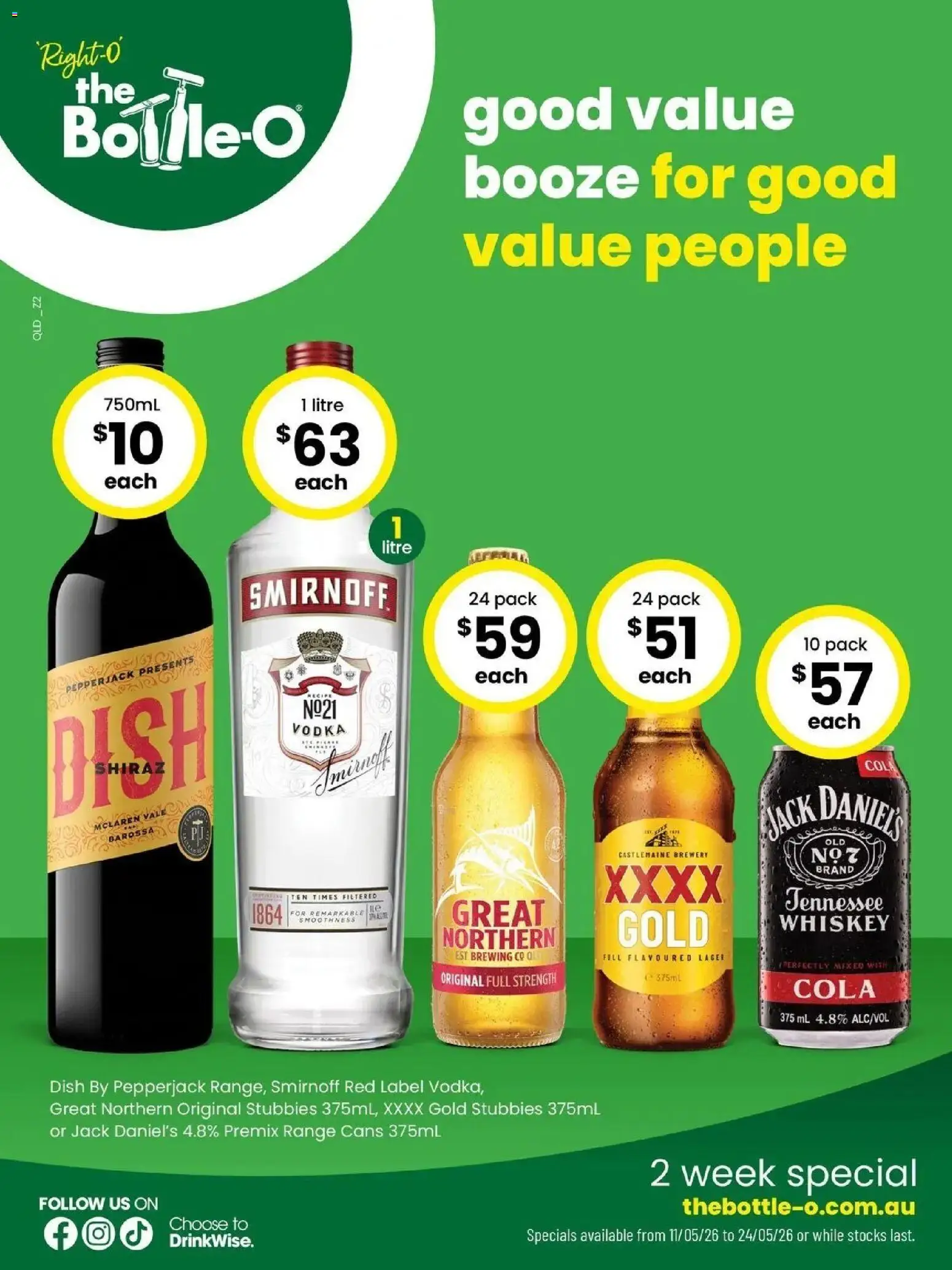 The Bottle-O catalogue - valid from 10.05.2026 | Page: 1 | Products: Vodka, Whiskey