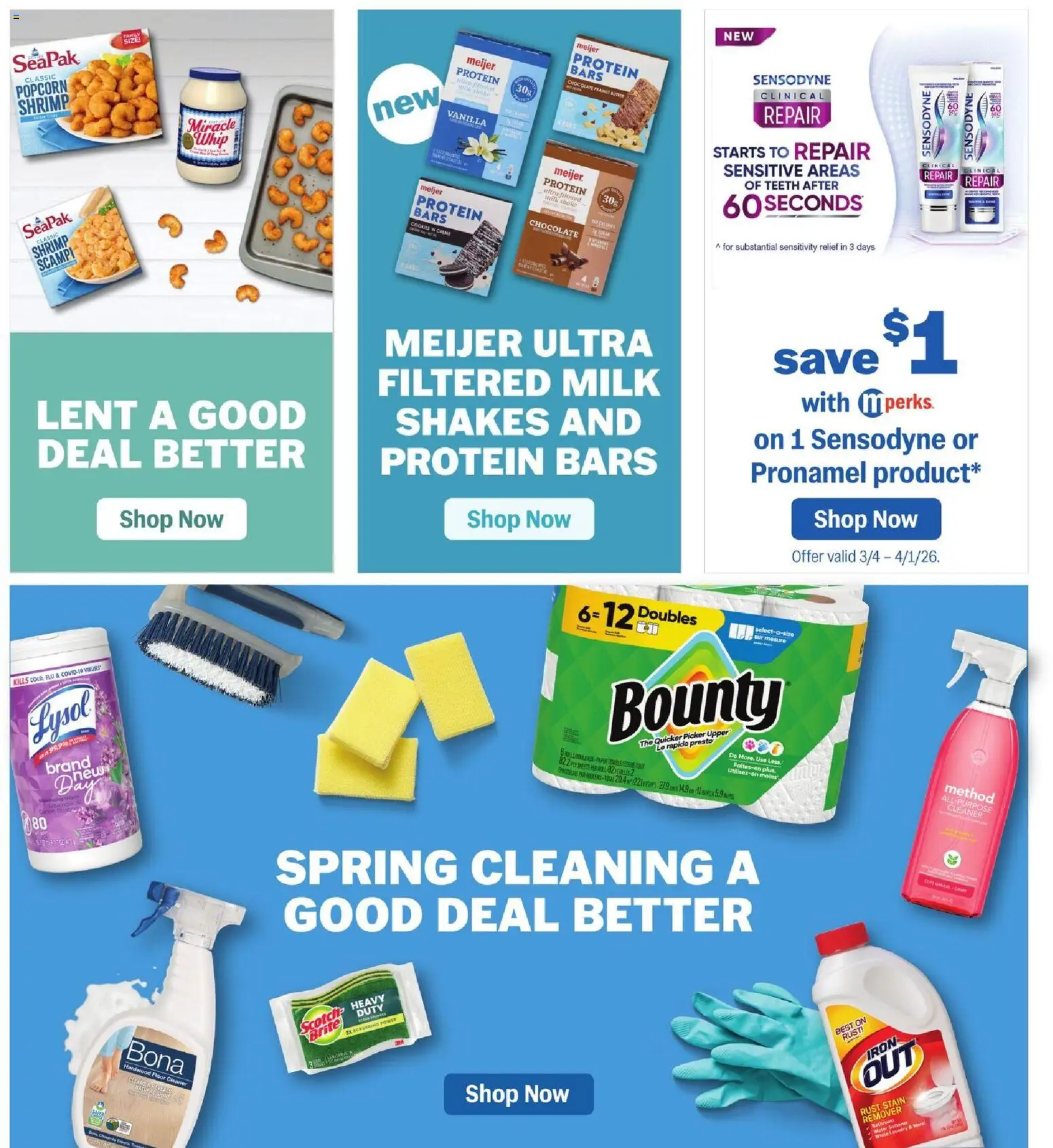 Meijer Weekly Ad - valid from 11.03.2026 | Page: 38 | Products: Butter, Stain remover, Water, Iron