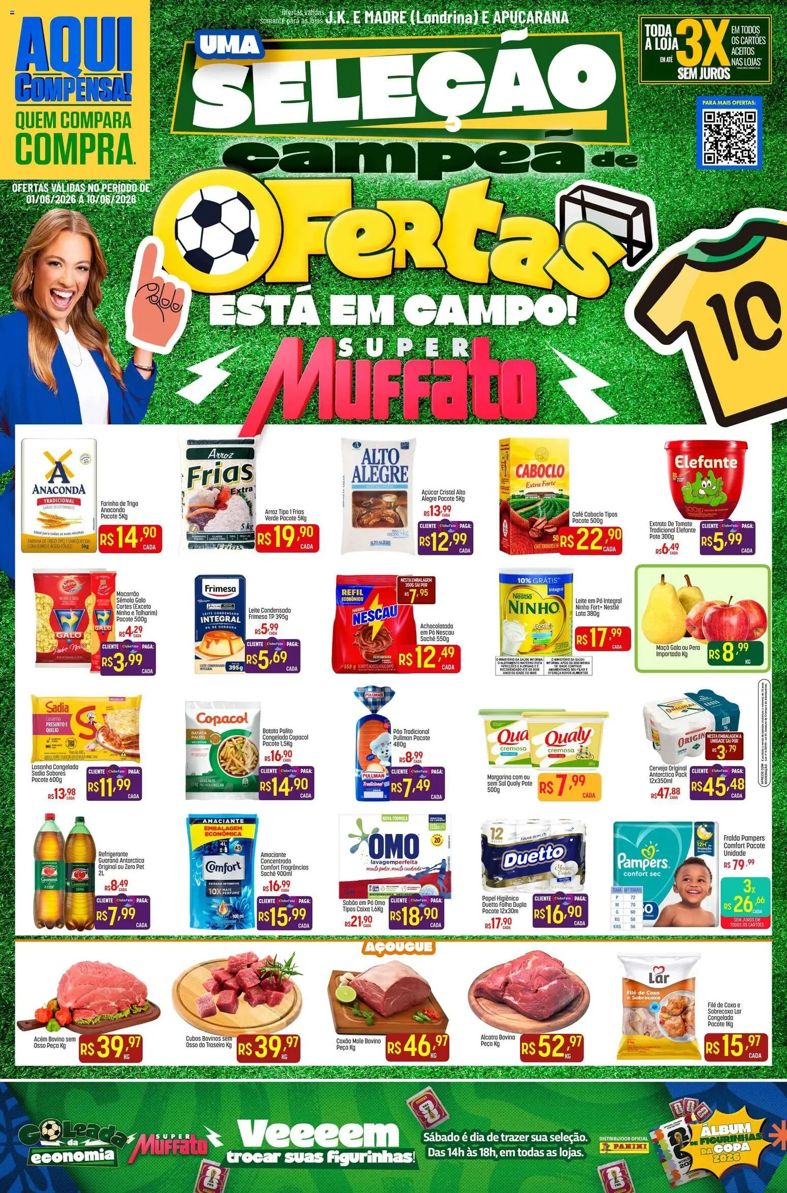 Super Muffato Folheto - válido de 01.06.2026 | Página: 1 | Produtos: Pampers, Café, Copa, Papel higiênico
