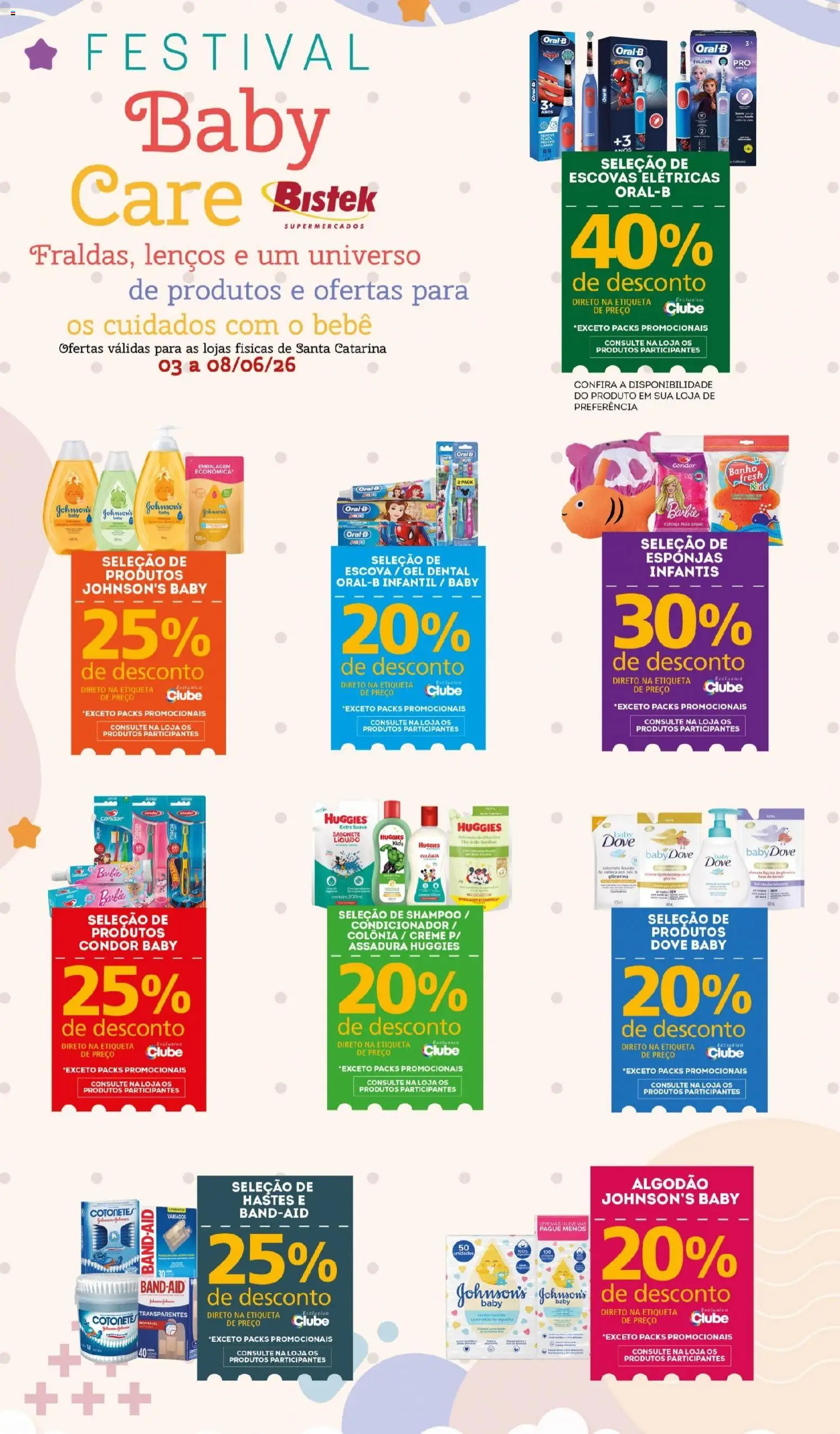 Bistek Supermercados Folheto - válido de 03.06.2026 | Página: 2 | Produtos: Condicionador, Algodão, Dove, Sabonete líquido