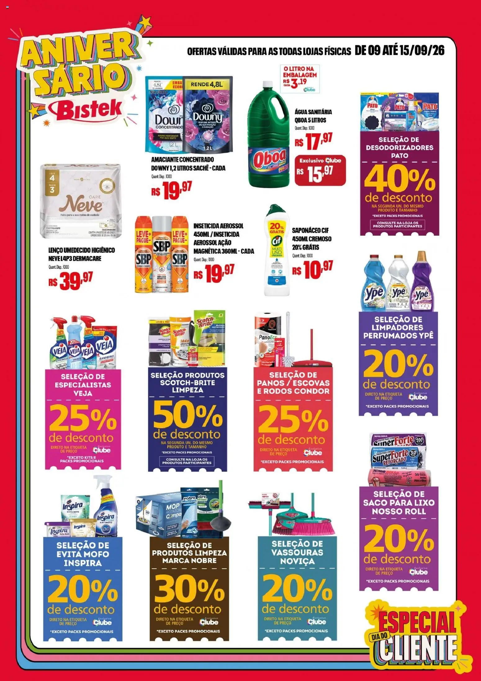 Bistek Supermercados Folheto - válido de 09/09/2026 | Página: 2 | Produtos: Perfume, Roupas, Lenço umedecido, Amaciante