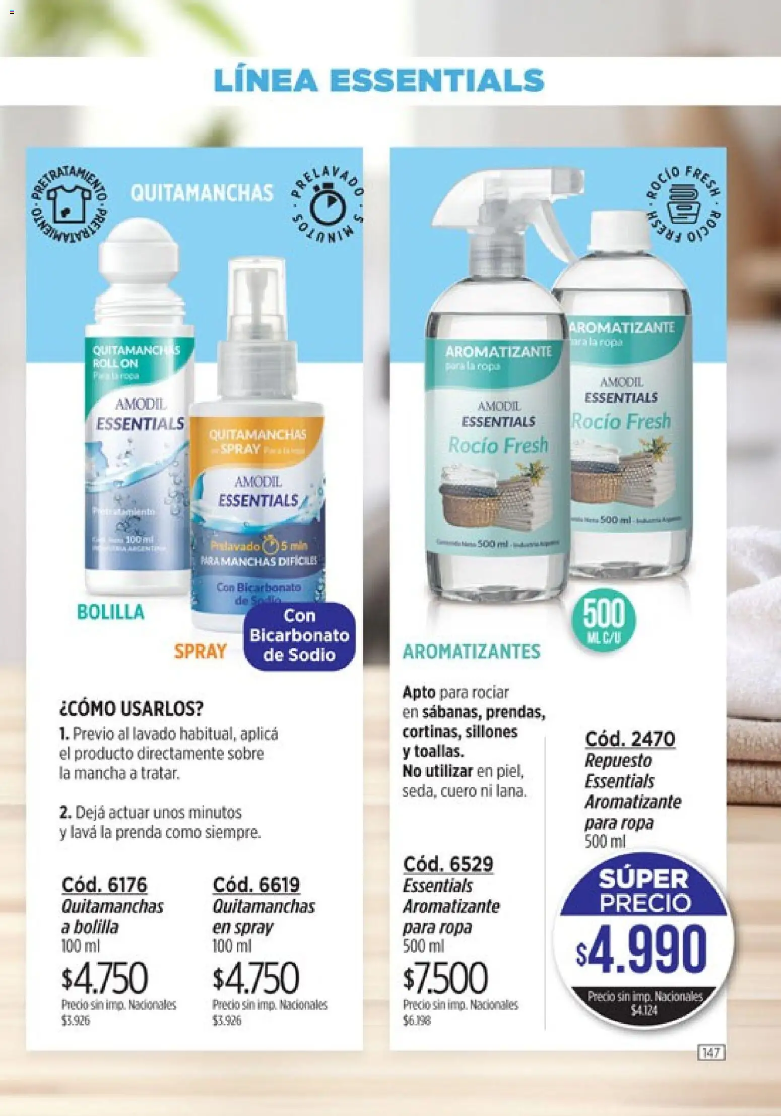 Amodil - Campaña 11 │ válido desde el 01.07.2026 | Página: 147 | Productos: Sobre, Quitamanchas, Ropa