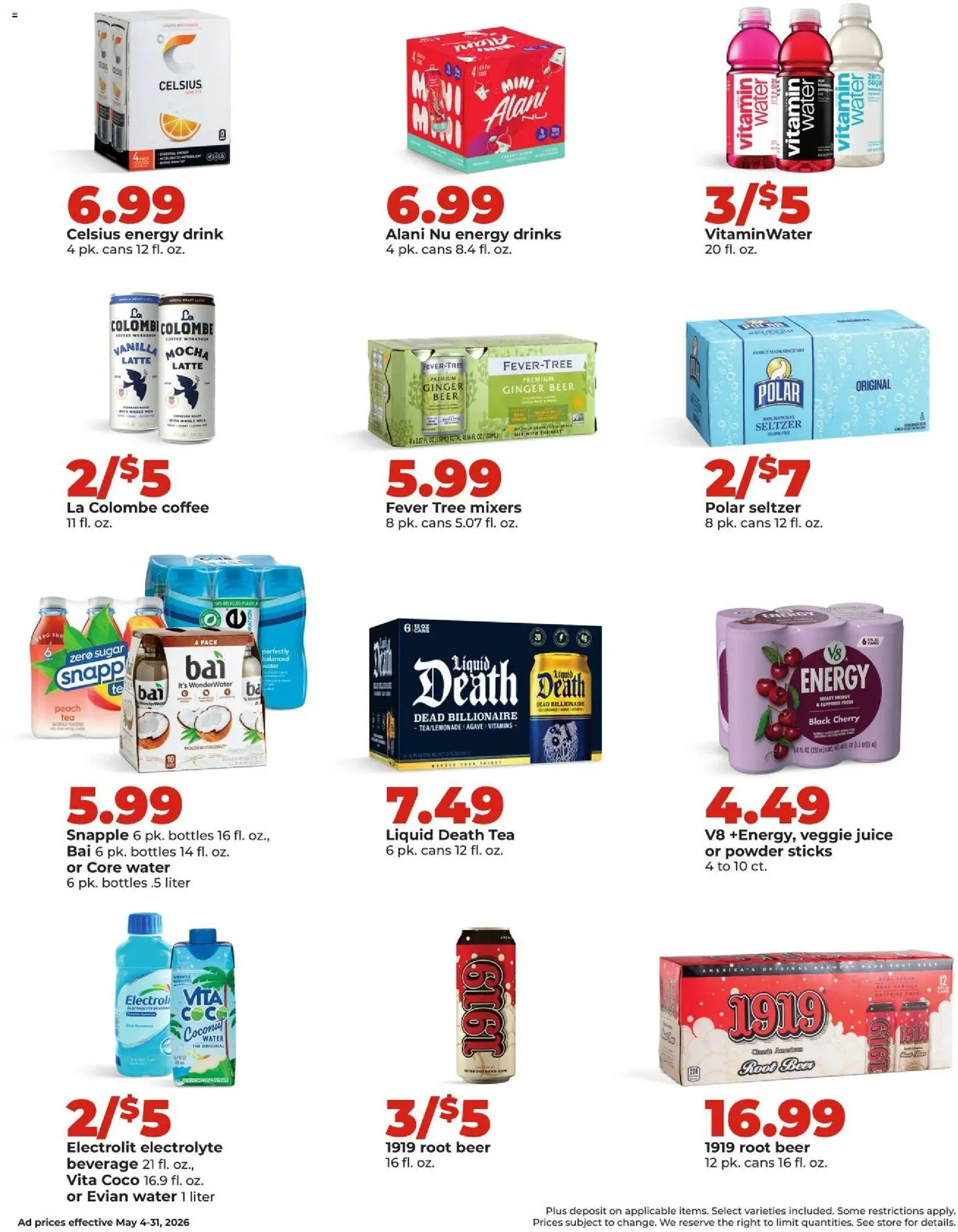 HyVee Monthly Ad - valid from 04.05.2026 | Page: 12 | Products: Ginger, Powder, Coffee, Water