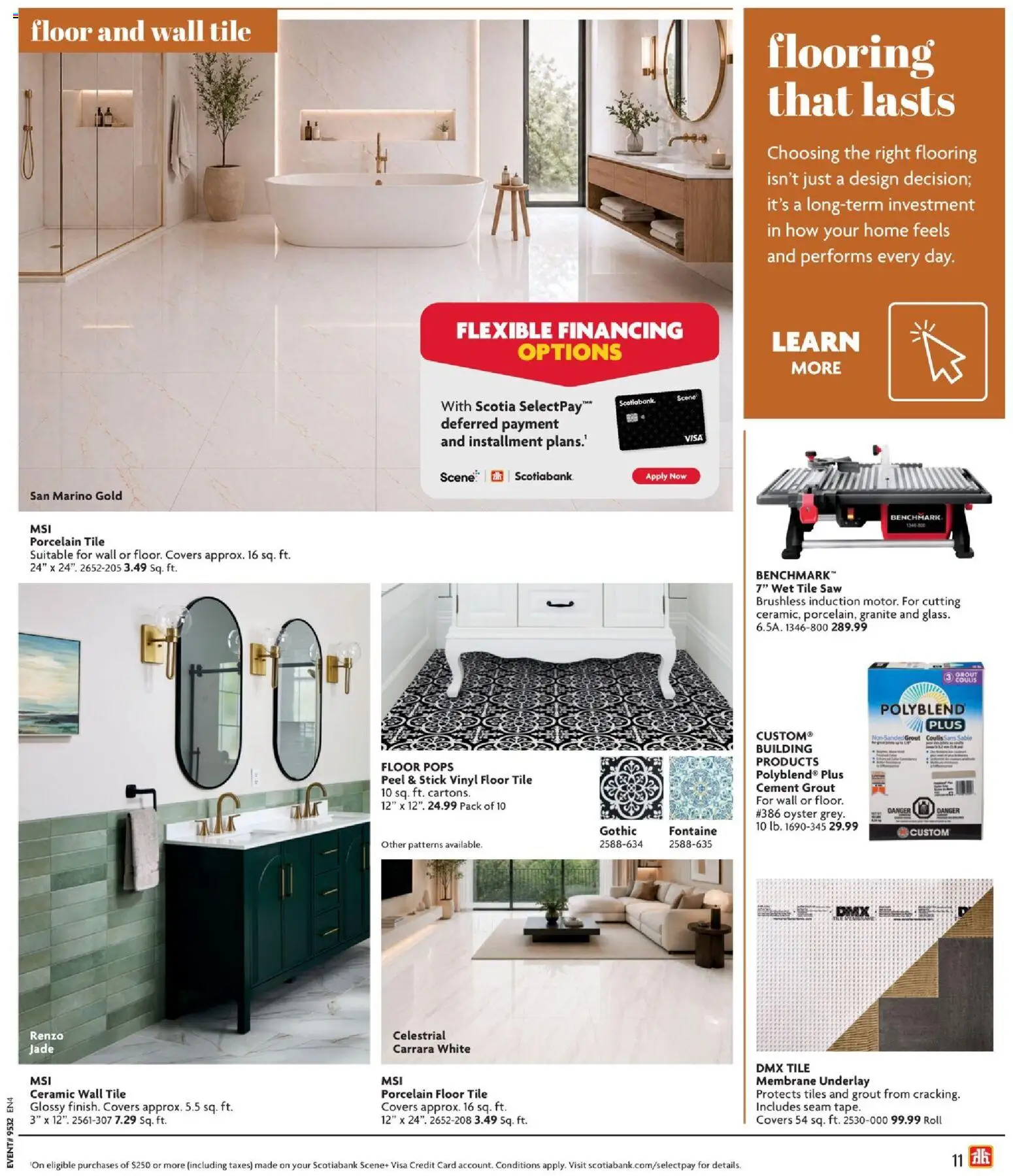 Home Hardware flyer valid from Oct 1, 2026 | Page: 11 | Products: Cement, Tiles