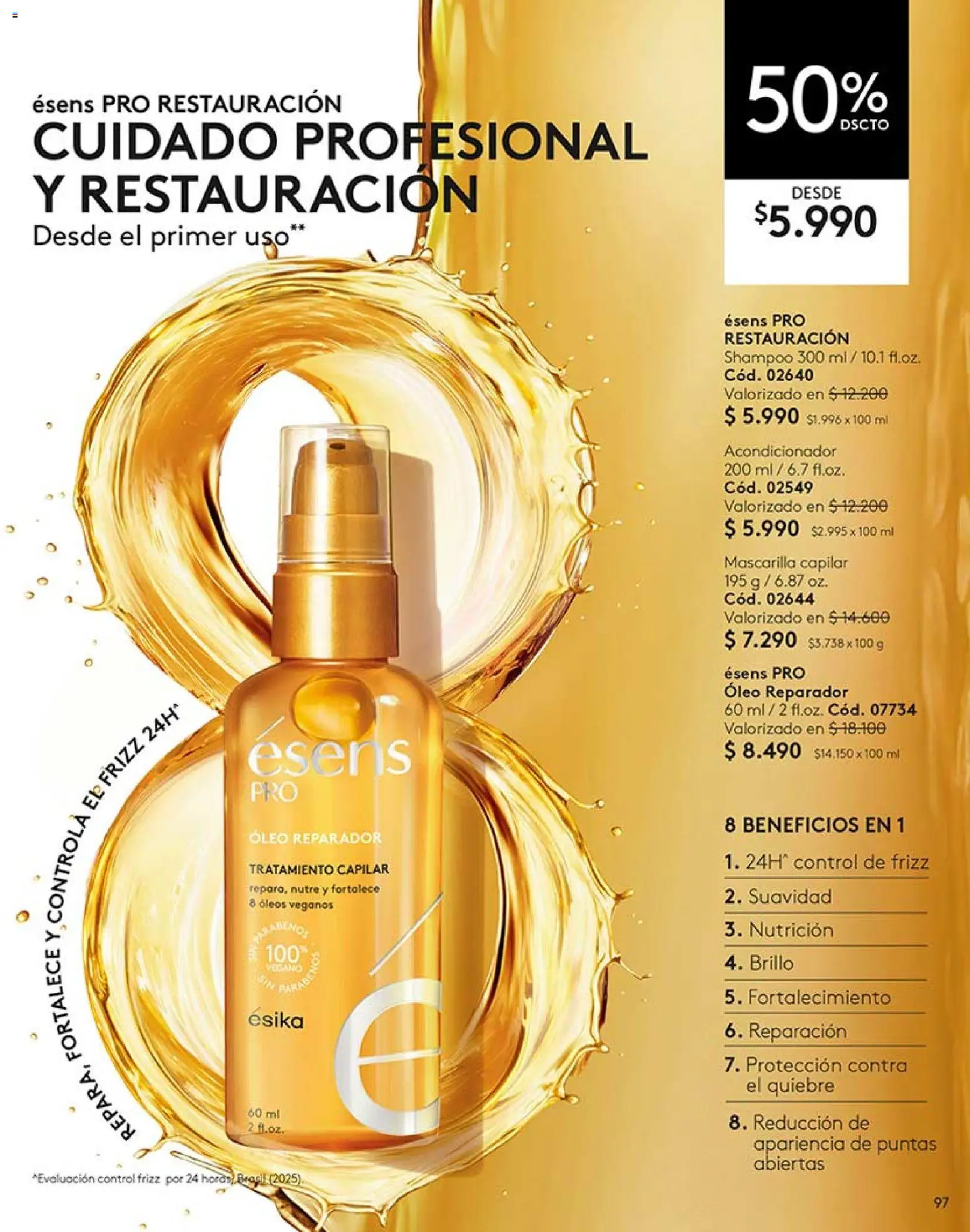 Catálogo Ésika Campaña x │ válido desde el 29.04.2026 | Página: 97 | Productos: Brillo, Acondicionador, Mascarilla, Shampoo