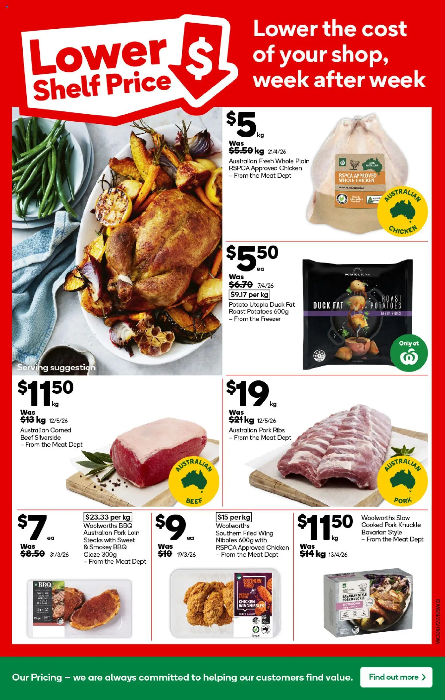 Woolworths catalogue - valid from 01/07/2026 | Page: 13 | Products: Shelf, Chicken, Potatoes, Freezer