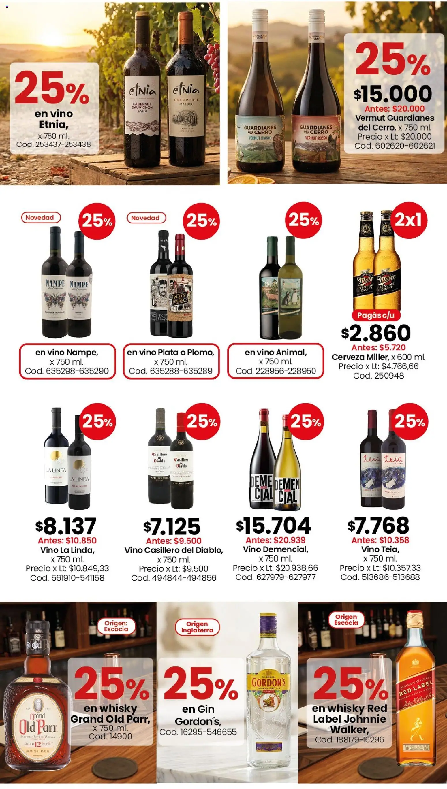 Coto - Almacén y bebidas │ válido desde el 14/09/2026 | Página: 8 | Productos: Whisky, Gin, Vino, Cerveza