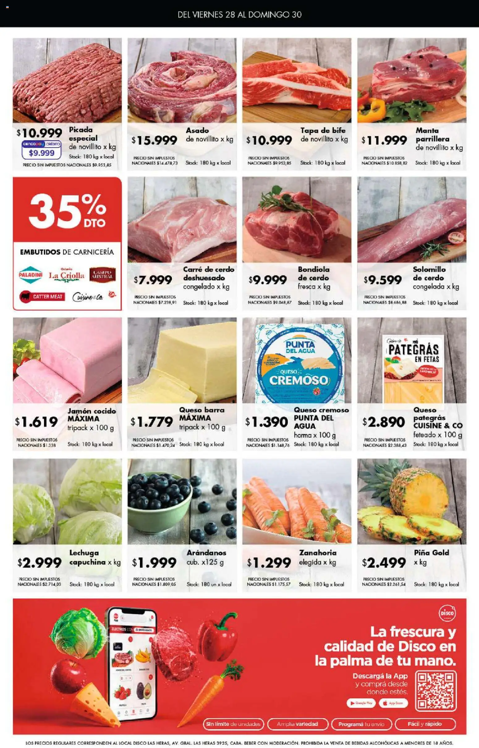 Disco ofertas │ válido desde el 27/08/2026 | Página: 8 | Productos: Jamón cocido, Agua, Arándanos, Zanahoria