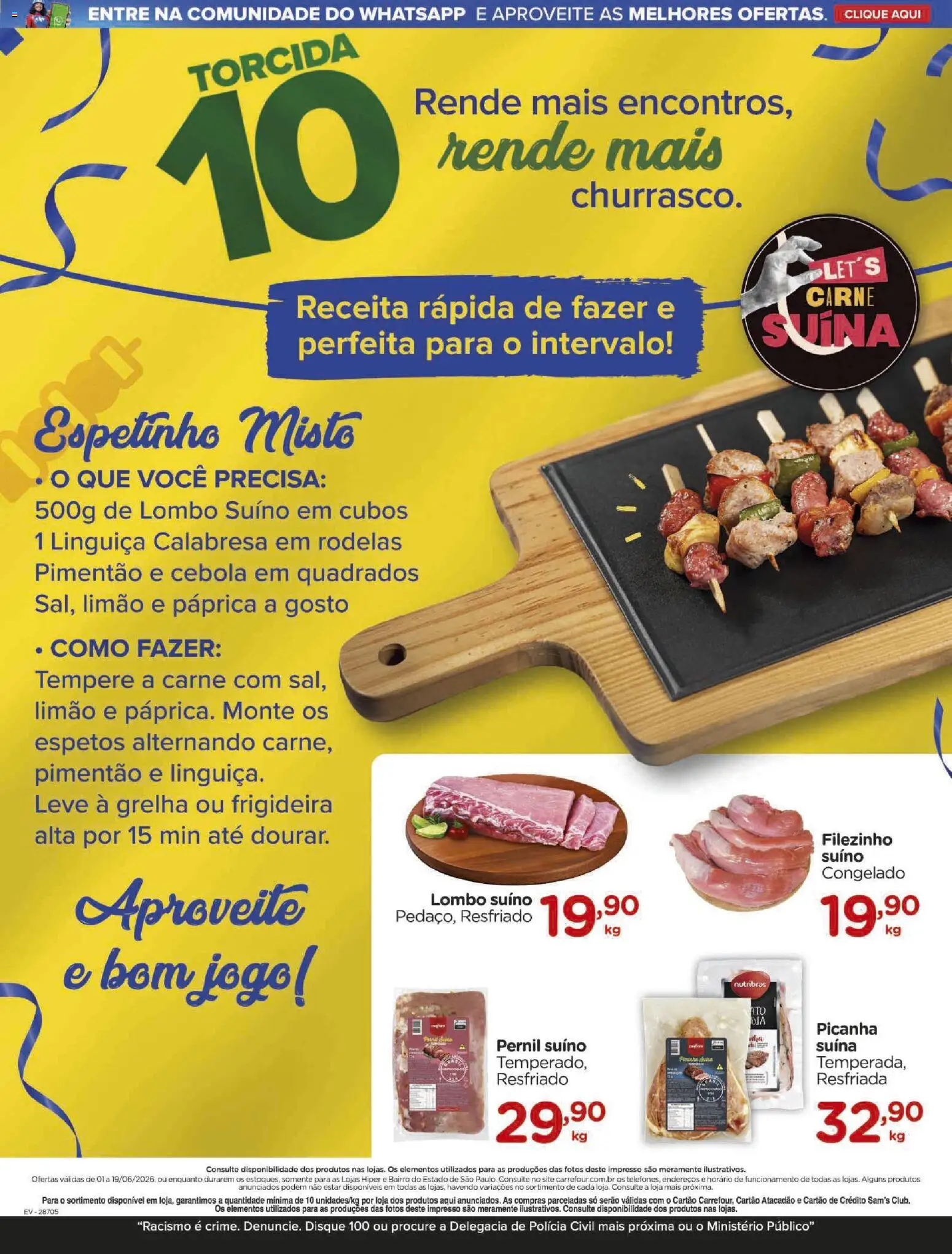Carrefour Folheto - válido de 01.06.2026 | Página: 4 | Produtos: Cebola, Frigideira, Pimentão, Pernil