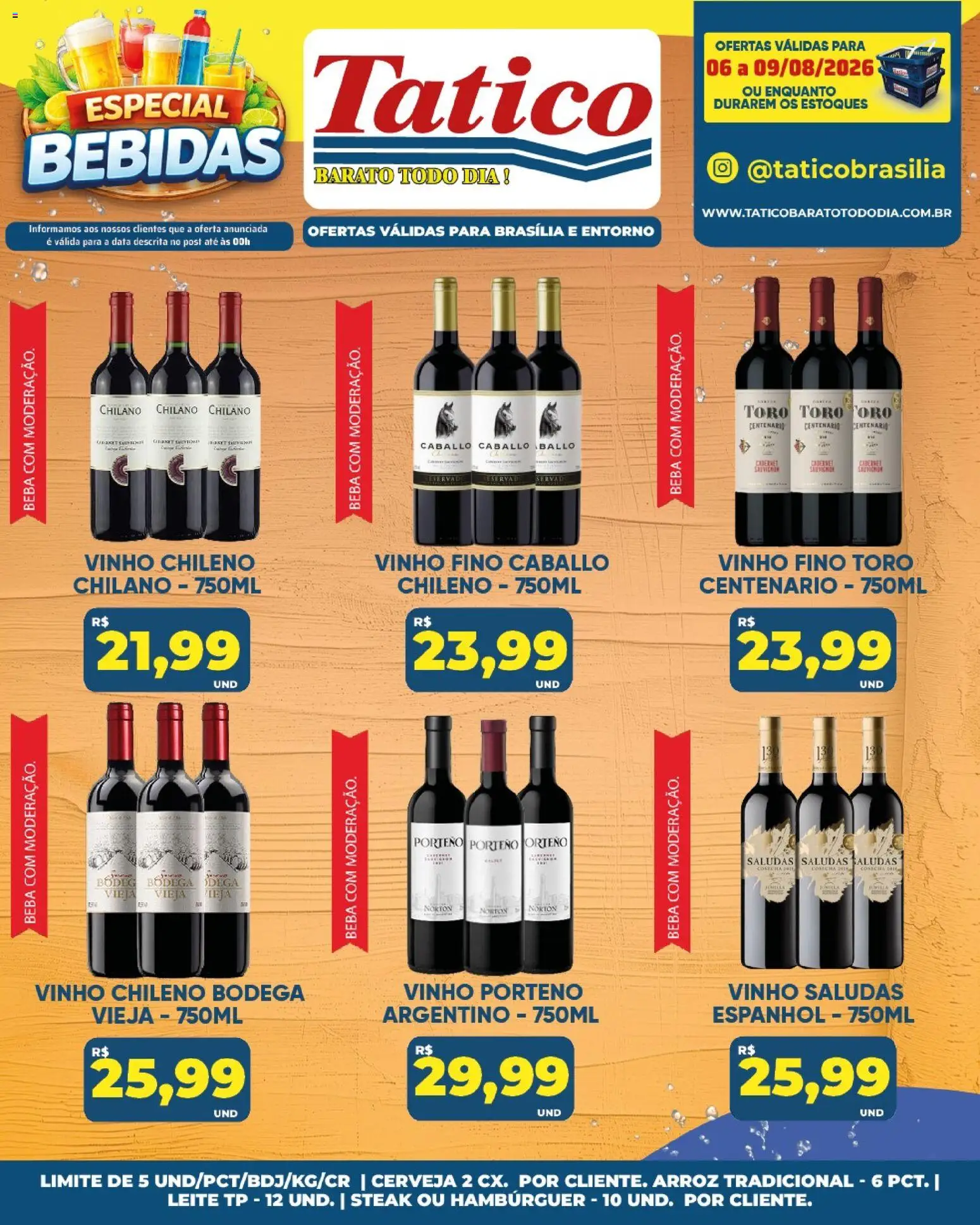 Tatico Folheto - válido de 10/08/2026 | Página: 47 | Produtos: Steak, Leite, Cerveja, Hambúrguer