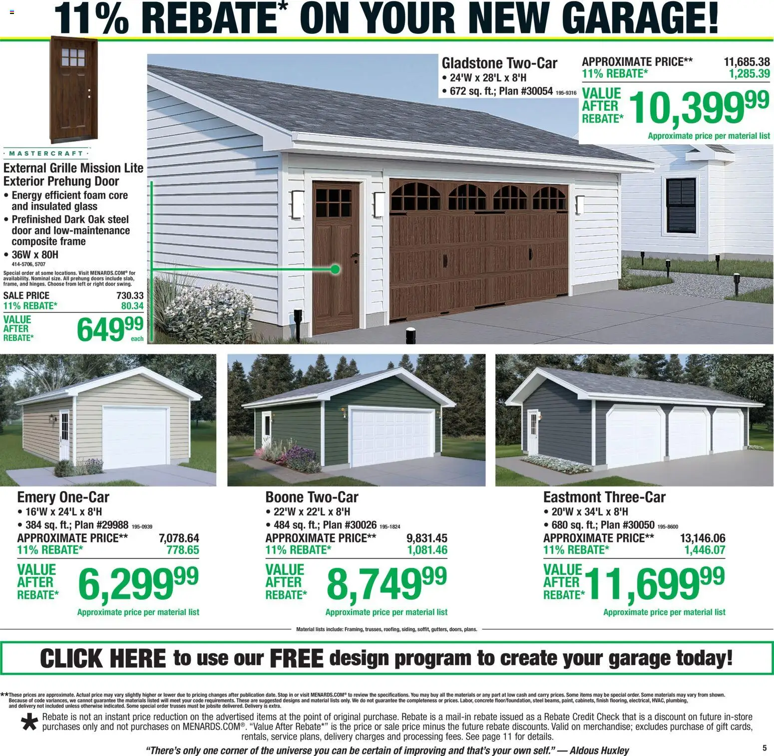 Menards - Weekly Ad - valid from 08/19/2026 | Page: 11 | Products: Doors, Foam