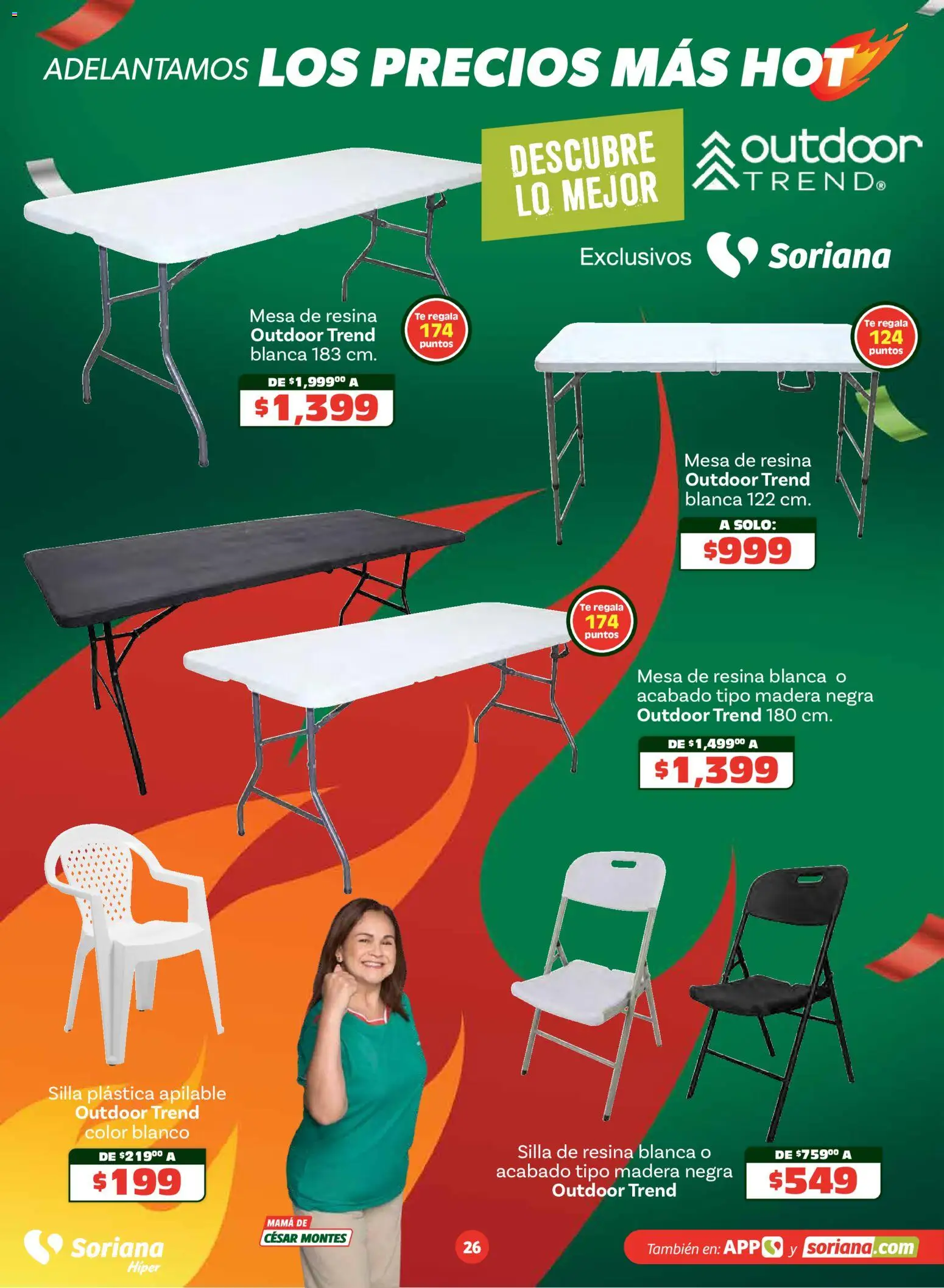 Nuevas ofertas de Soriana válidas en toda la República Mexicana desde el 14.05.2026. ¡Encuentra las mejores ofertas en Soriana Hot Sale! | Página: 26 | Productos: Silla, Mesa, Té