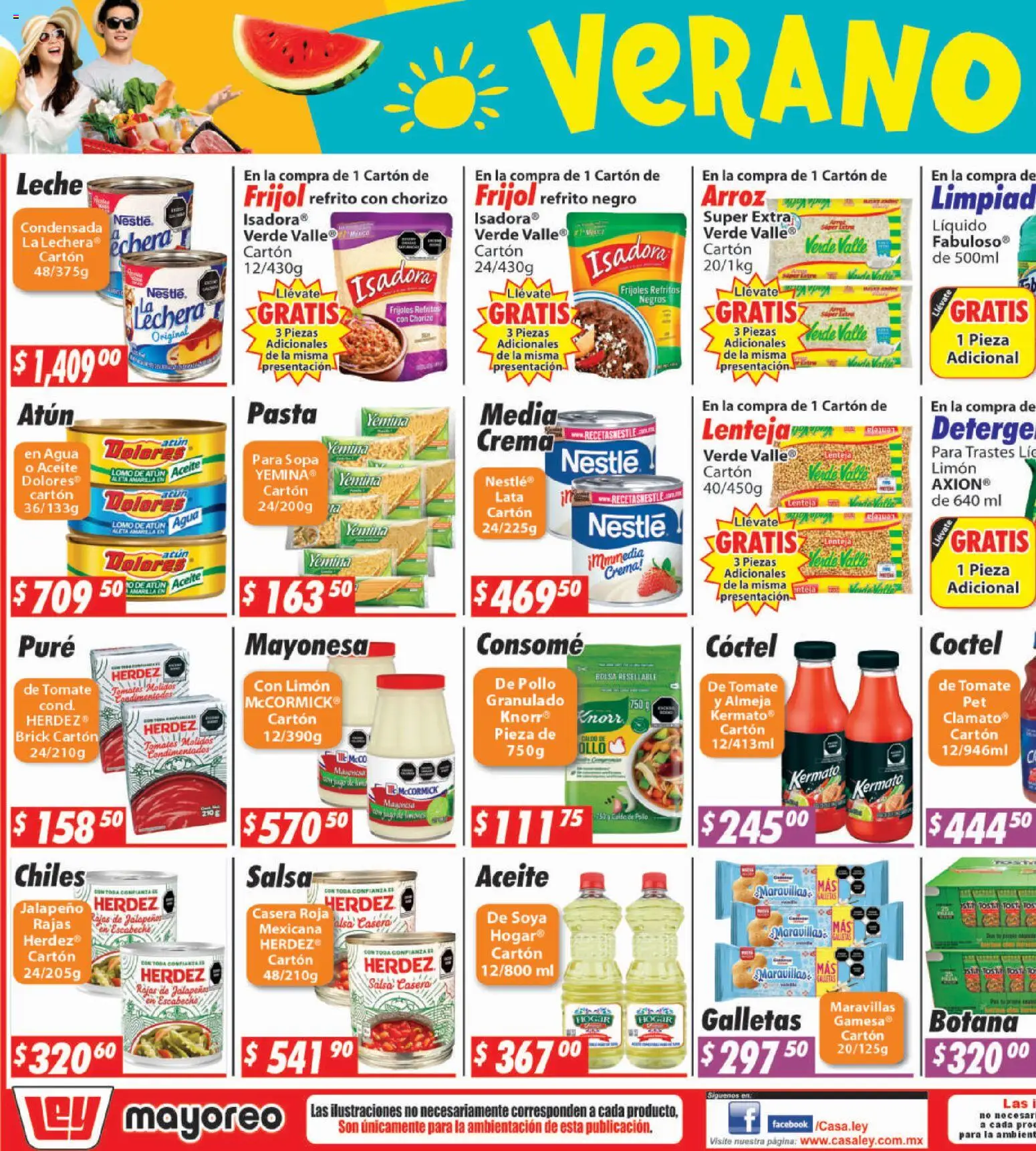 Nuevas ofertas de Casa Ley válidas en toda la República Mexicana desde el 27/07/2026. ¡Encuentra las mejores ofertas en Casa Ley folleto Nogales! | Página: 5 | Productos: Mayonesa, Agua, Leche, Chorizo